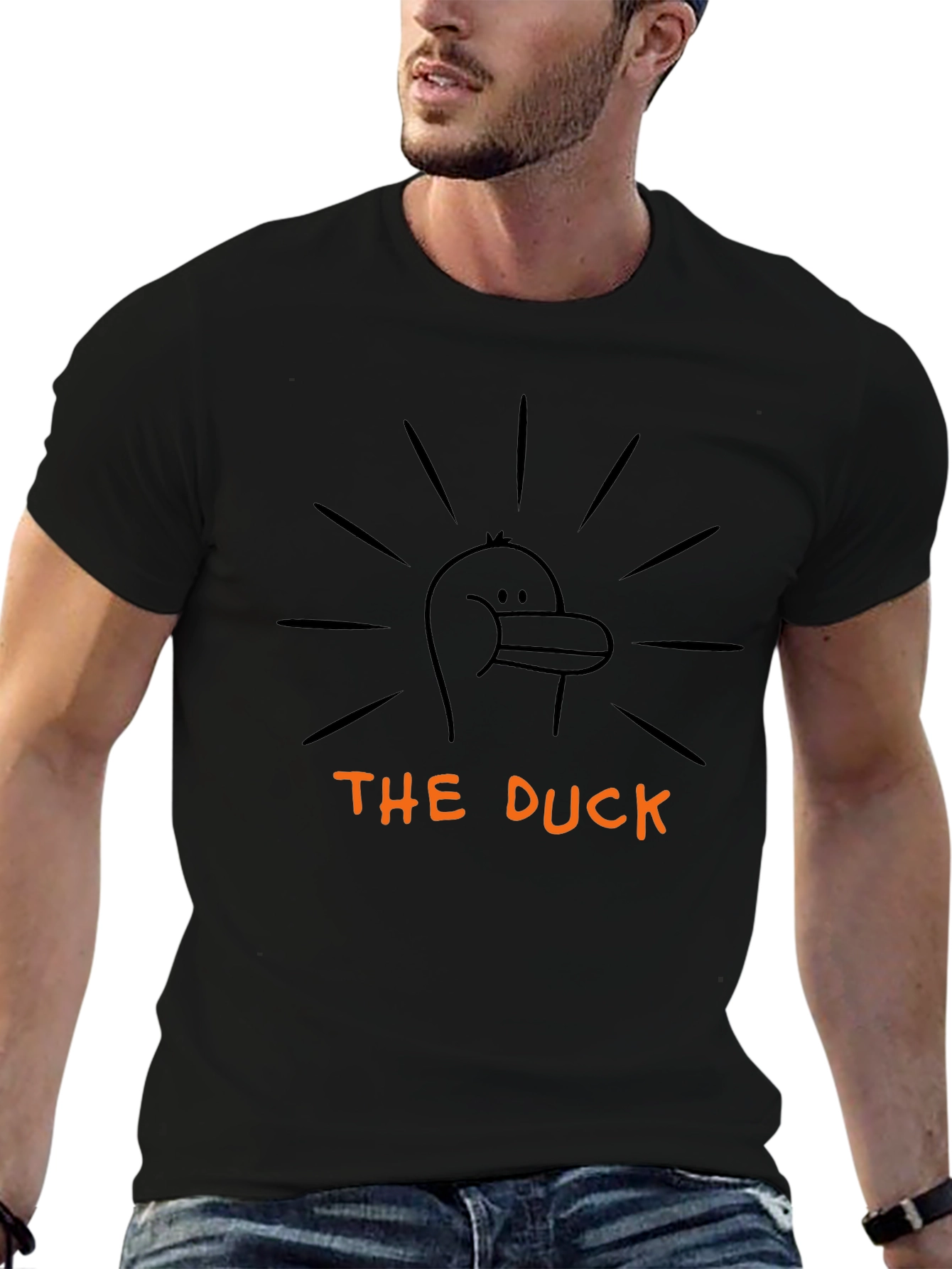 The Duck Graphic Tee - Black Crewneck T-Shirt