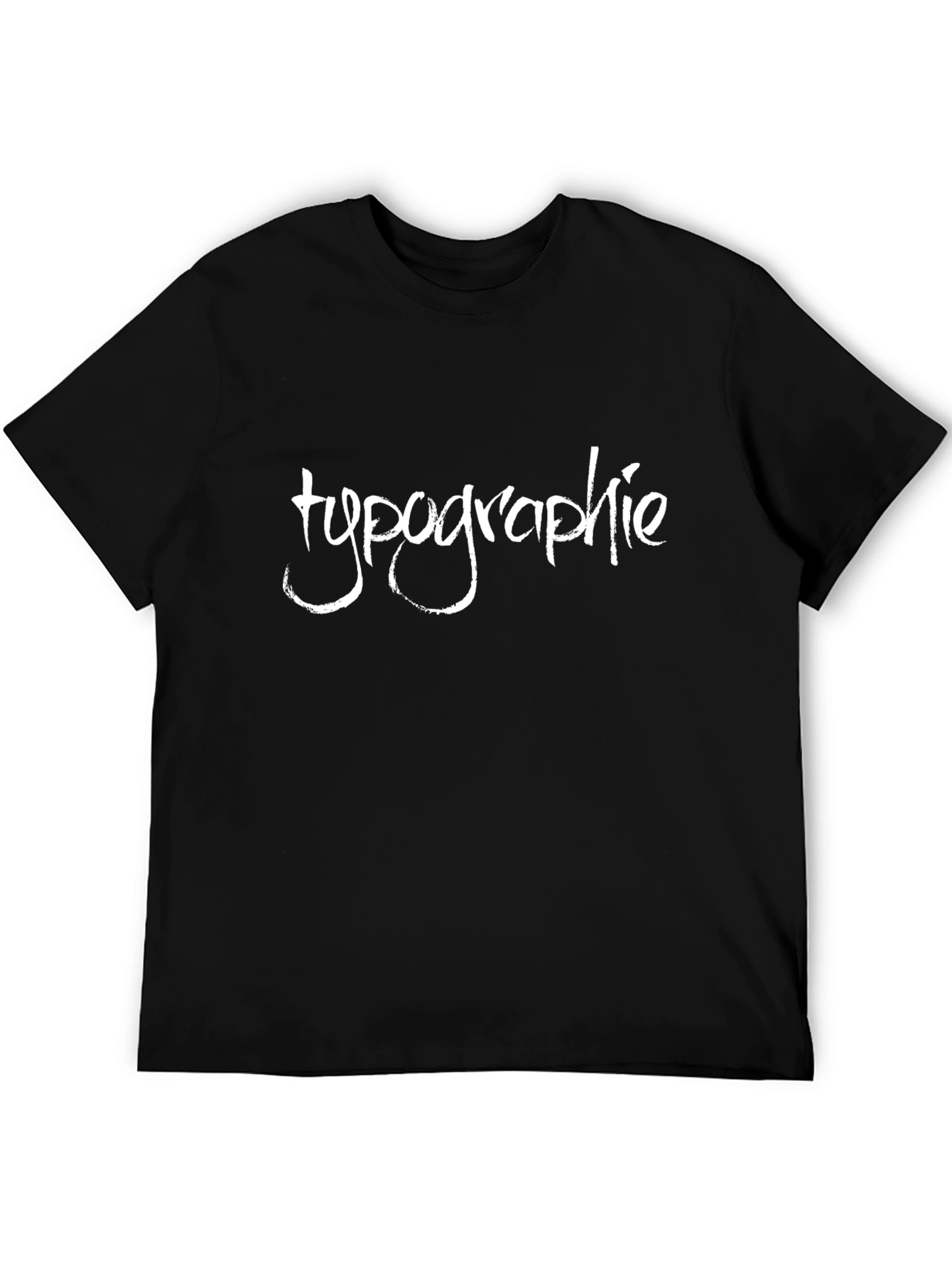 Typography Graphic Black T-Shirt