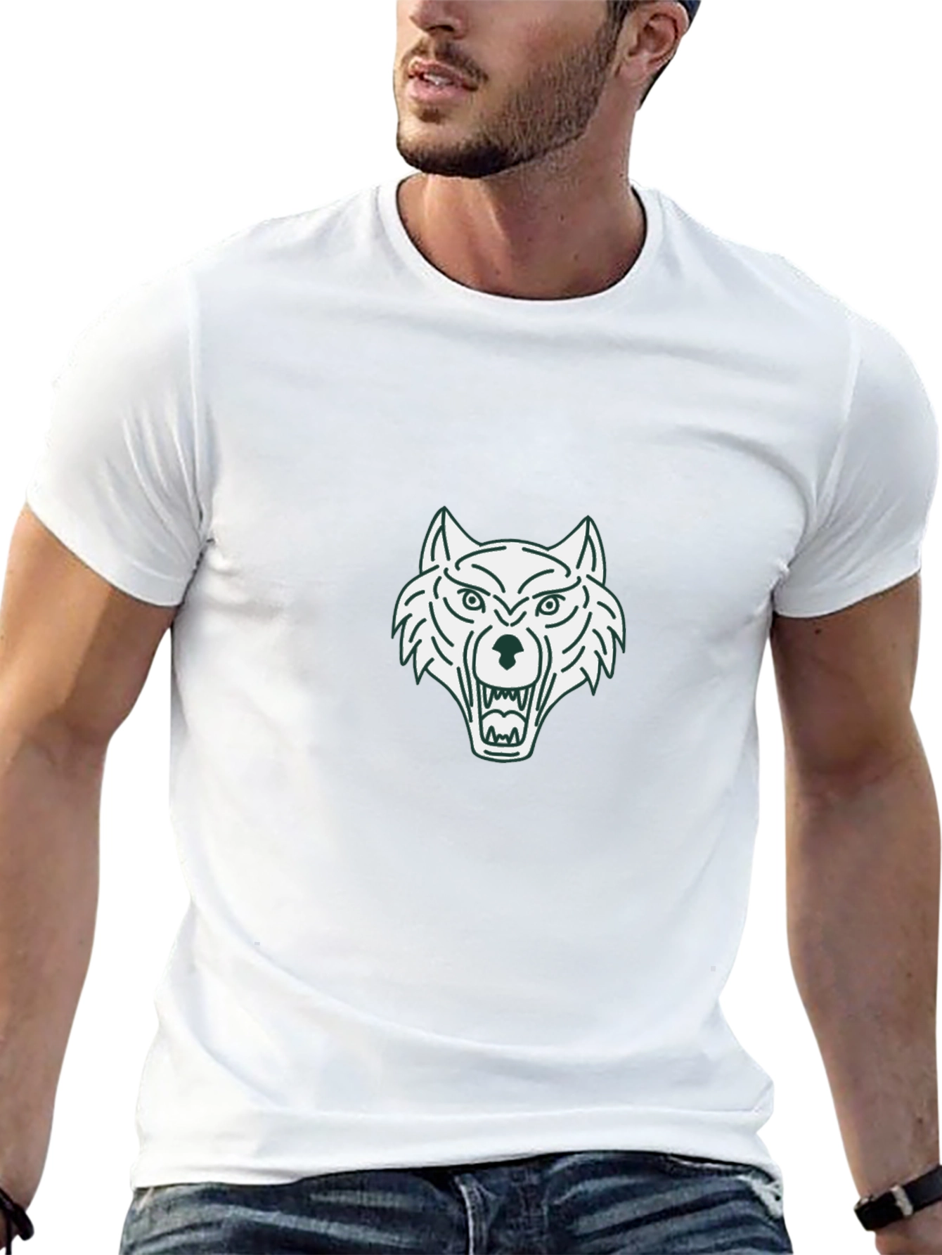 Black Wolf Graphic Tee - Mens Short Sleeve