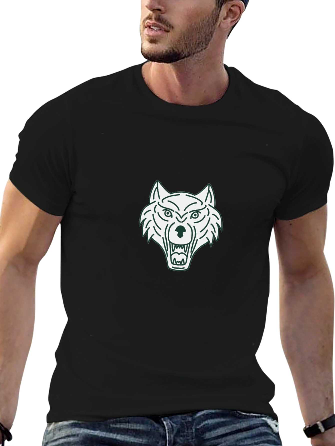 Black Wolf Graphic Tee - Mens Short Sleeve