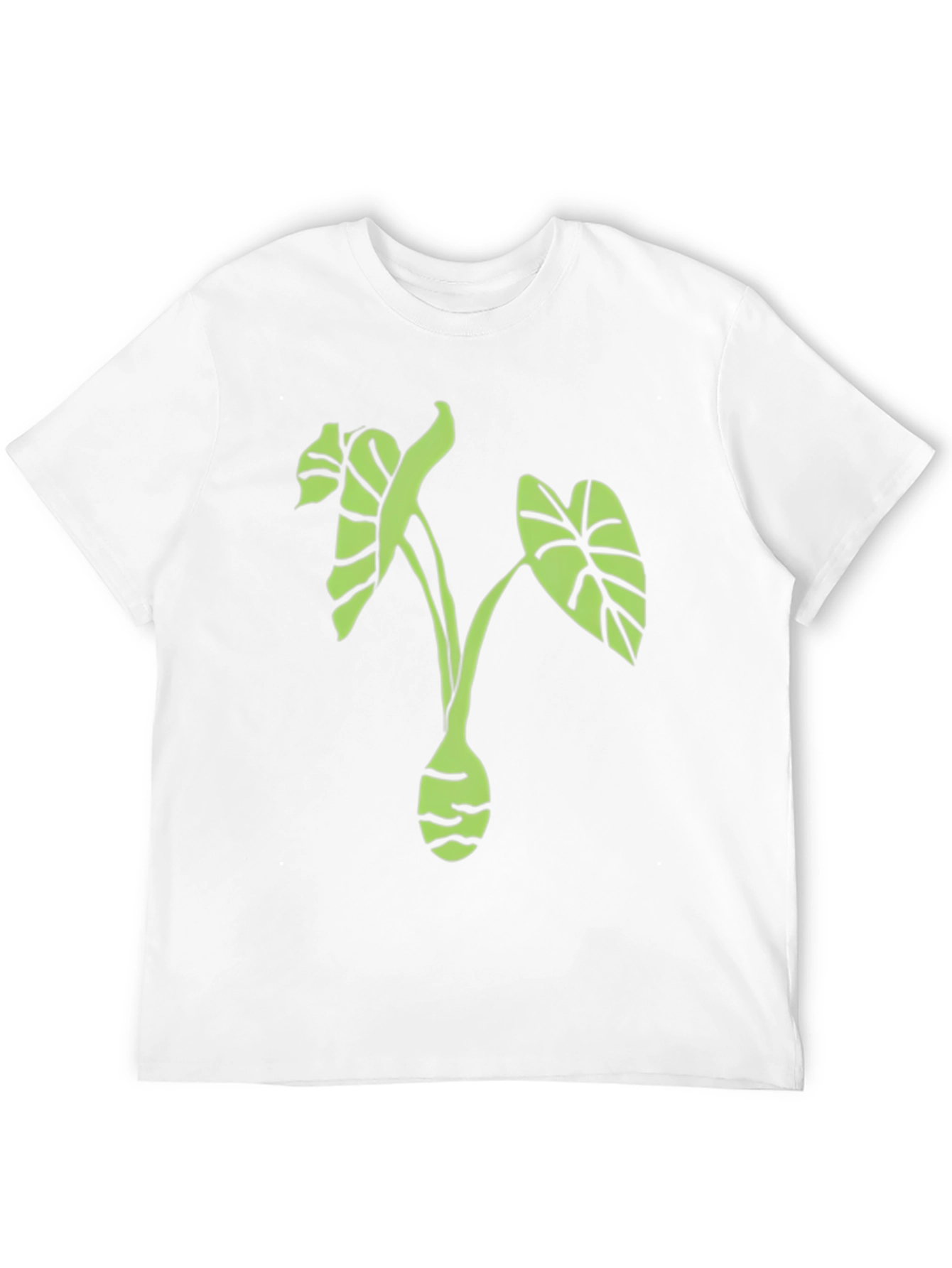Green Taro Plant Graphic Tee - Unisex Black Shirt