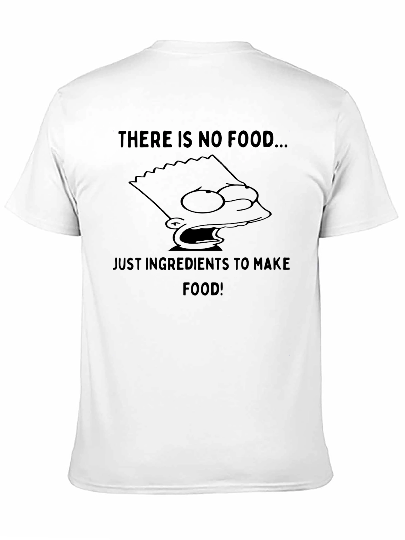 Bart Simpson No Food Black T-Shirt