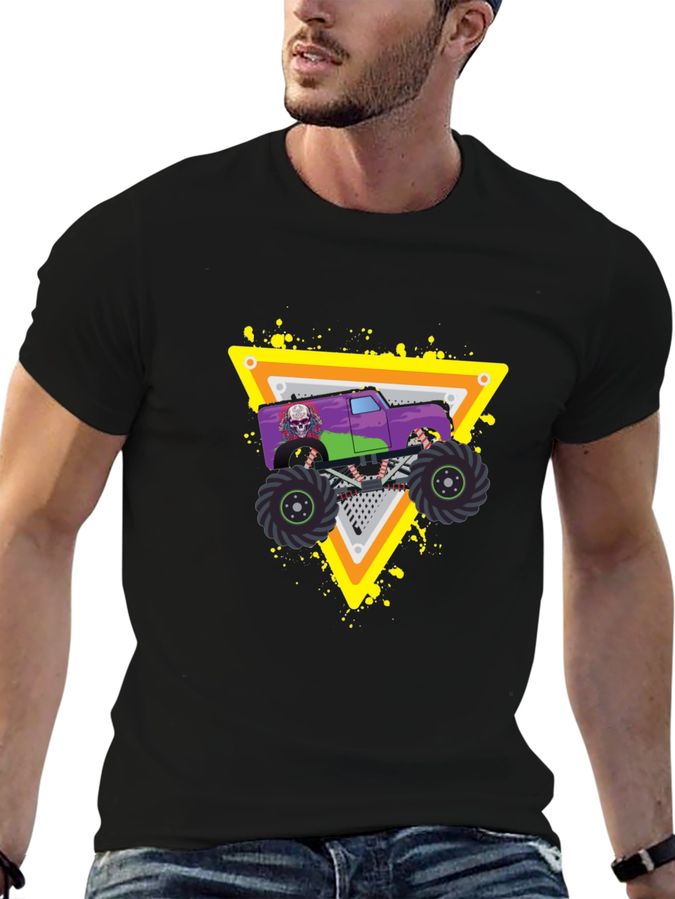 Monster Truck Graphic Black T-Shirt