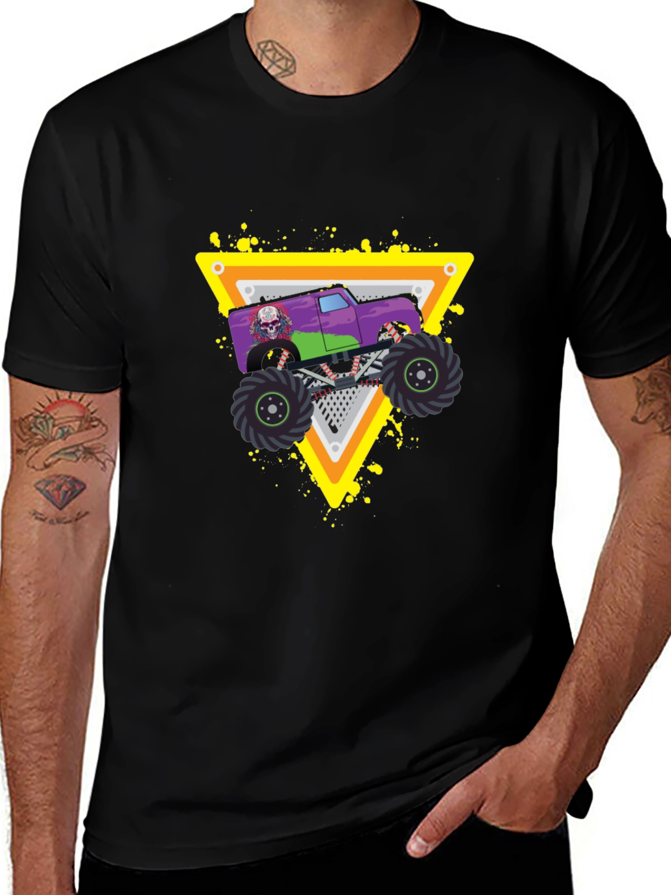 Monster Truck Graphic Black T-Shirt
