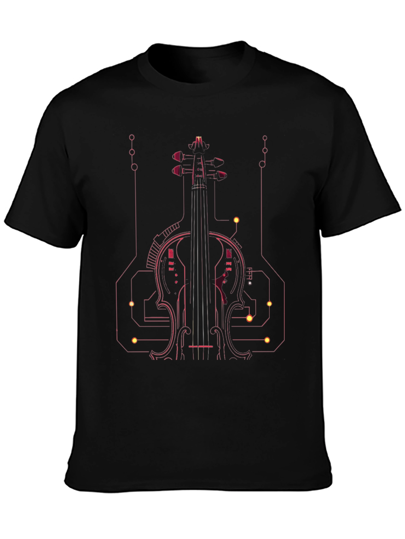 Tech Violin Graphic Tee - Modern Musician Style