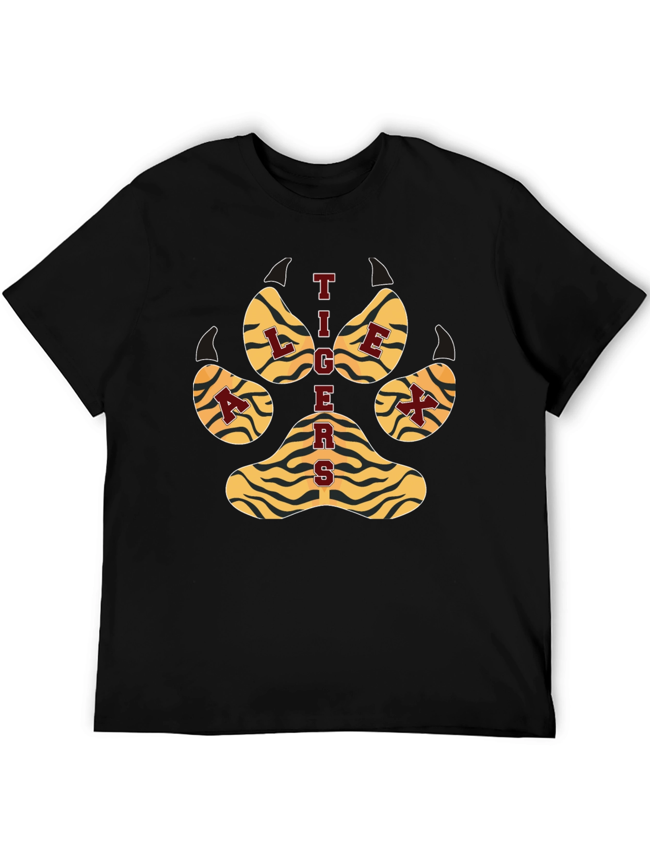 Tigers Paw Print Graphic T-Shirt