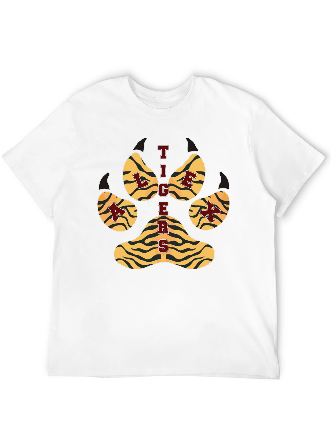 Tigers Paw Print Graphic T-Shirt
