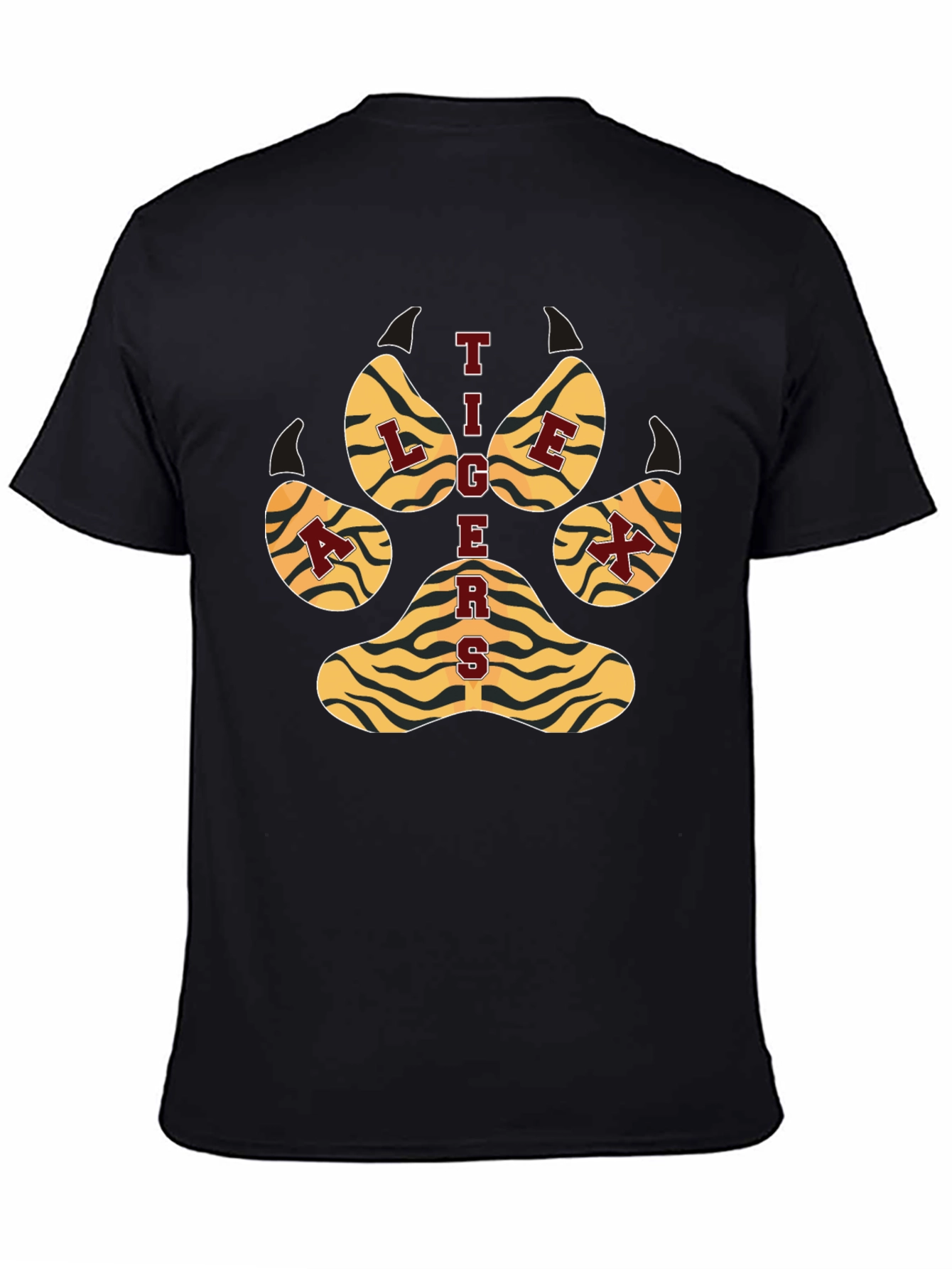 Tigers Paw Print Graphic T-Shirt