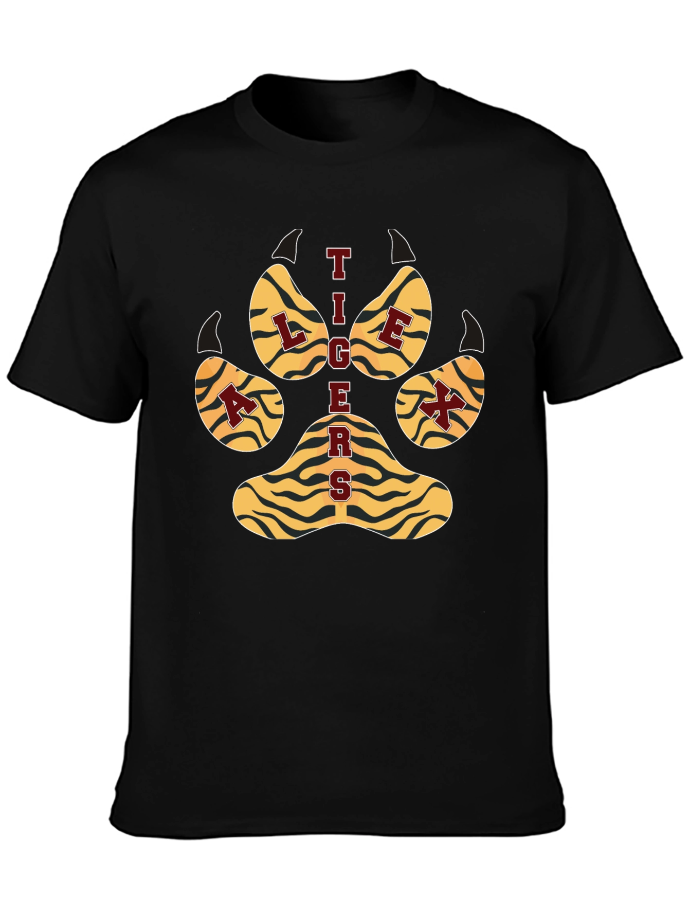 Tigers Paw Print Graphic T-Shirt