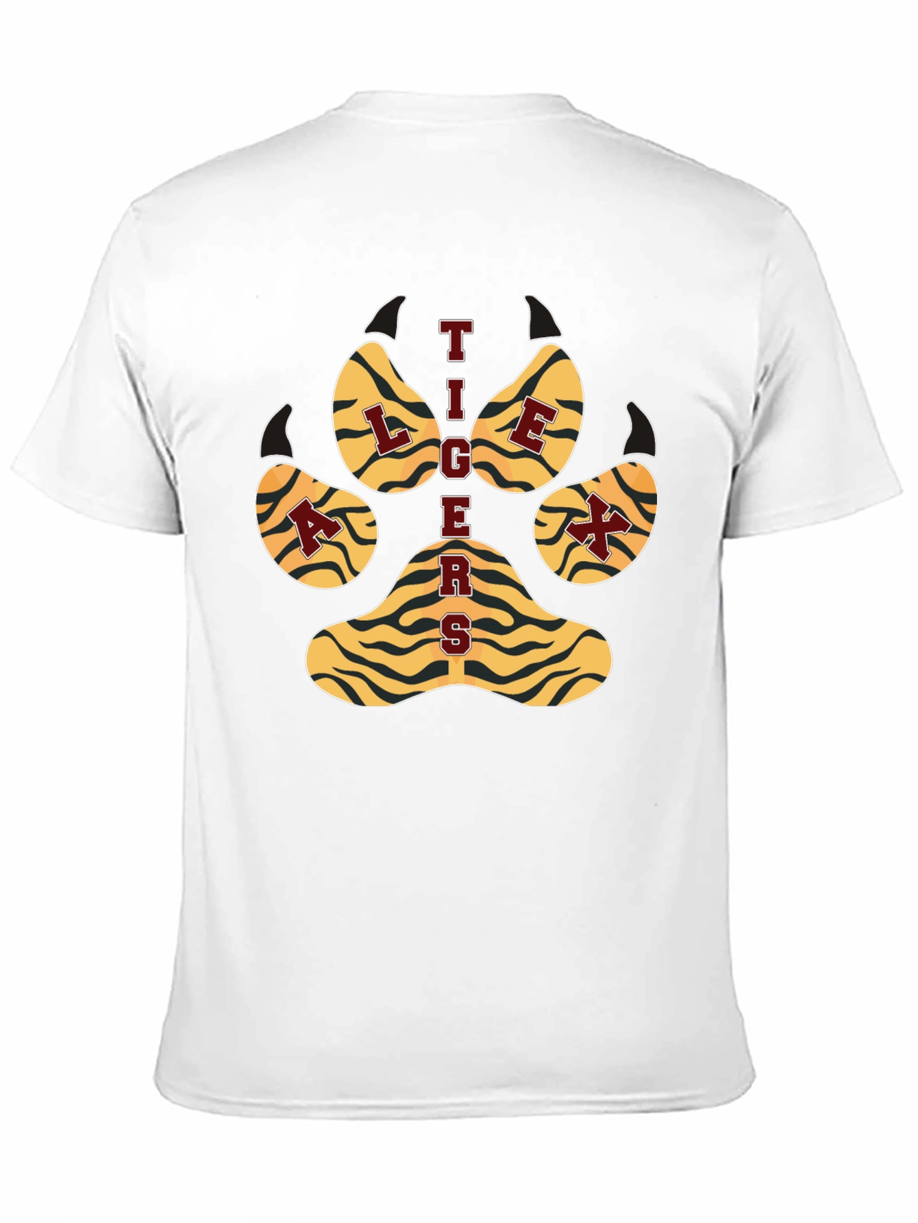 Tigers Paw Print Graphic T-Shirt
