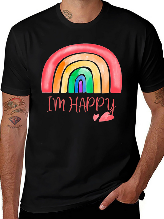 Im Happy Rainbow T-Shirt Colorful Graphic Tee