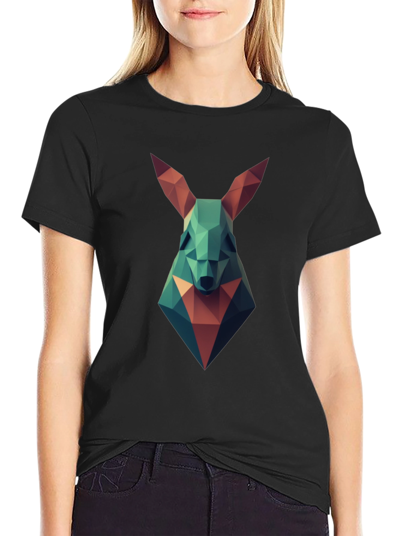 Geometric Rabbit Graphic T-Shirt