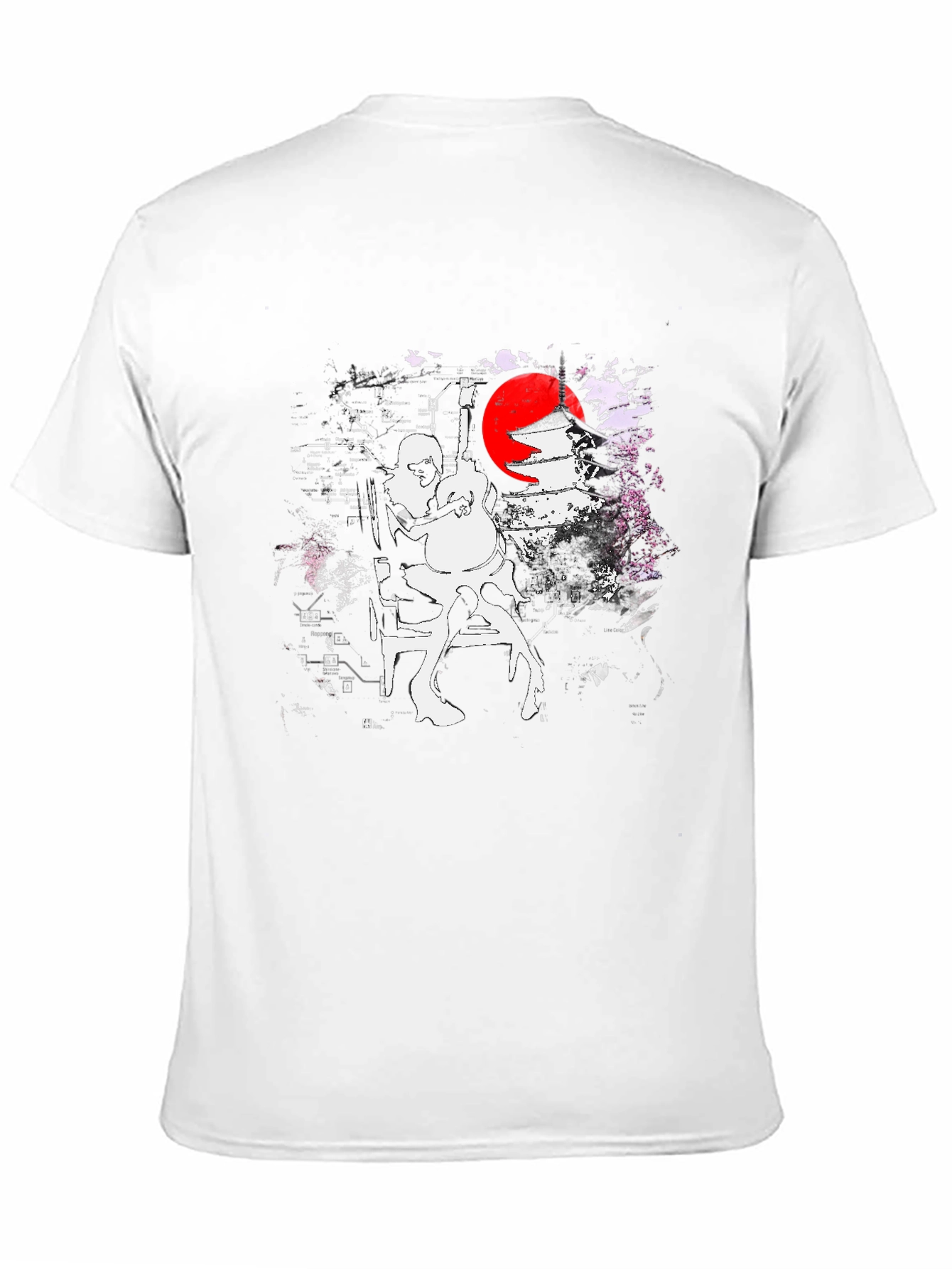 Guitarist Graphic Black T-Shirt - Unique Design