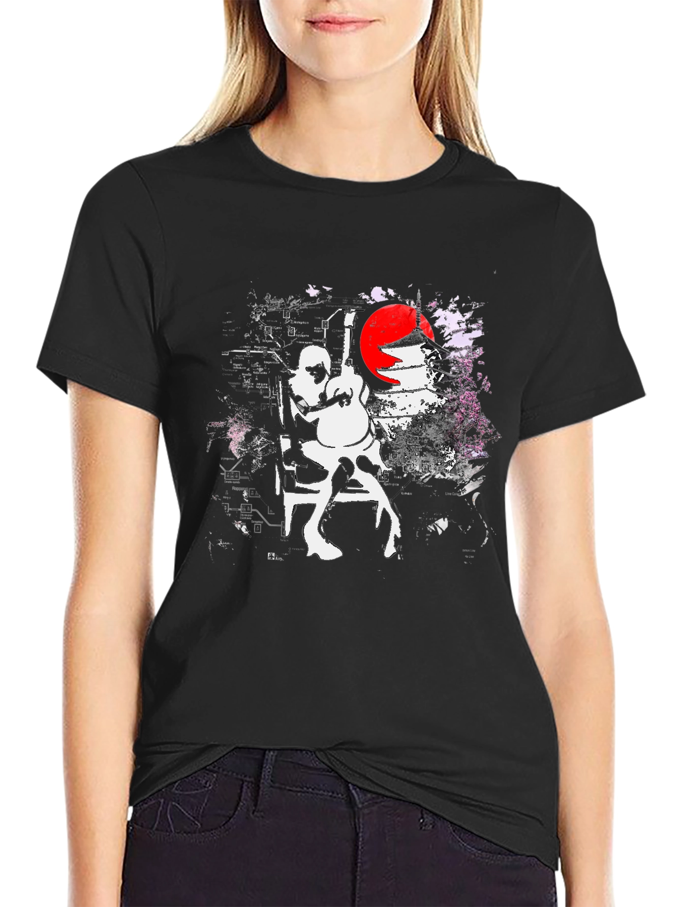 Guitarist Graphic Black T-Shirt - Unique Design