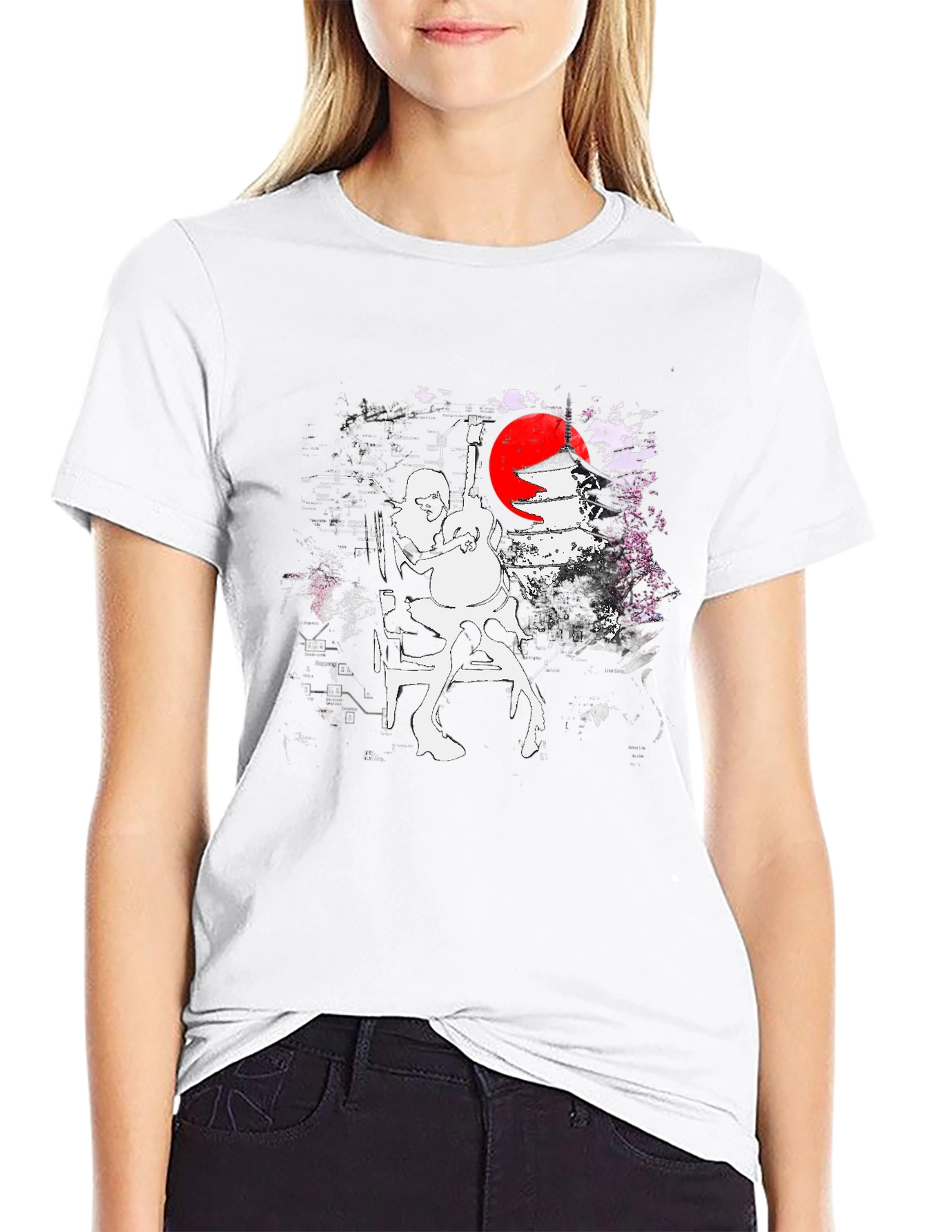Guitarist Graphic Black T-Shirt - Unique Design