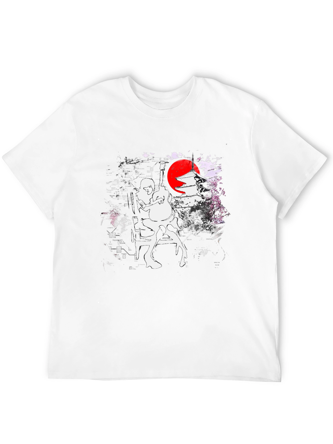 Guitarist Graphic Black T-Shirt - Unique Design