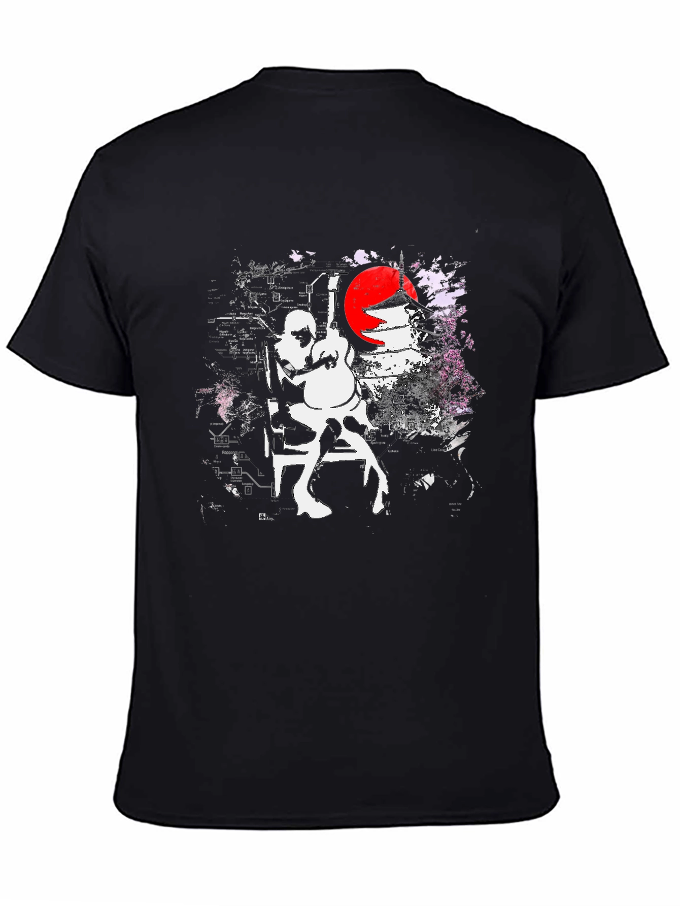 Guitarist Graphic Black T-Shirt - Unique Design
