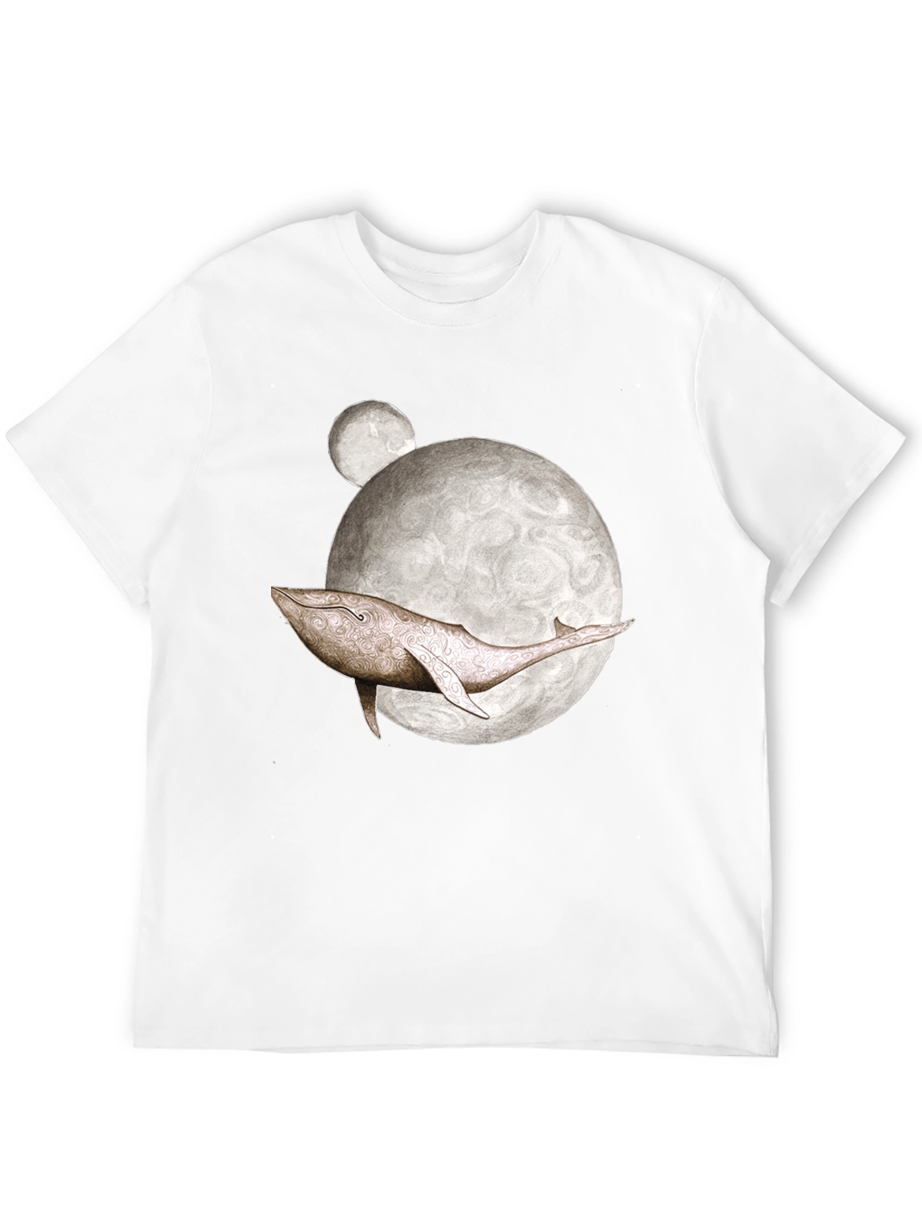 Whale Moon Graphic T-Shirt - Unique Design