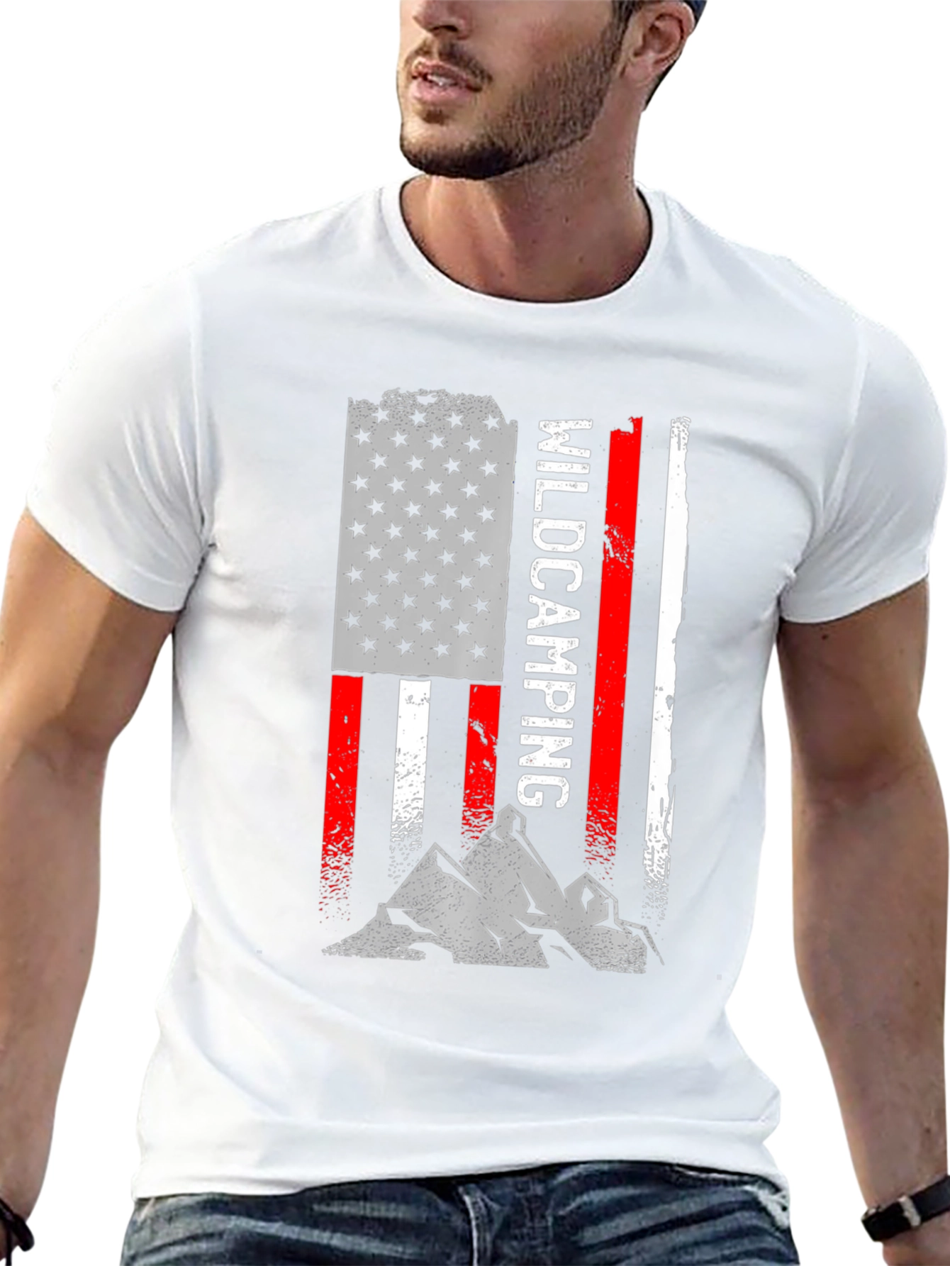 Wildcamping USA Flag T-Shirt
