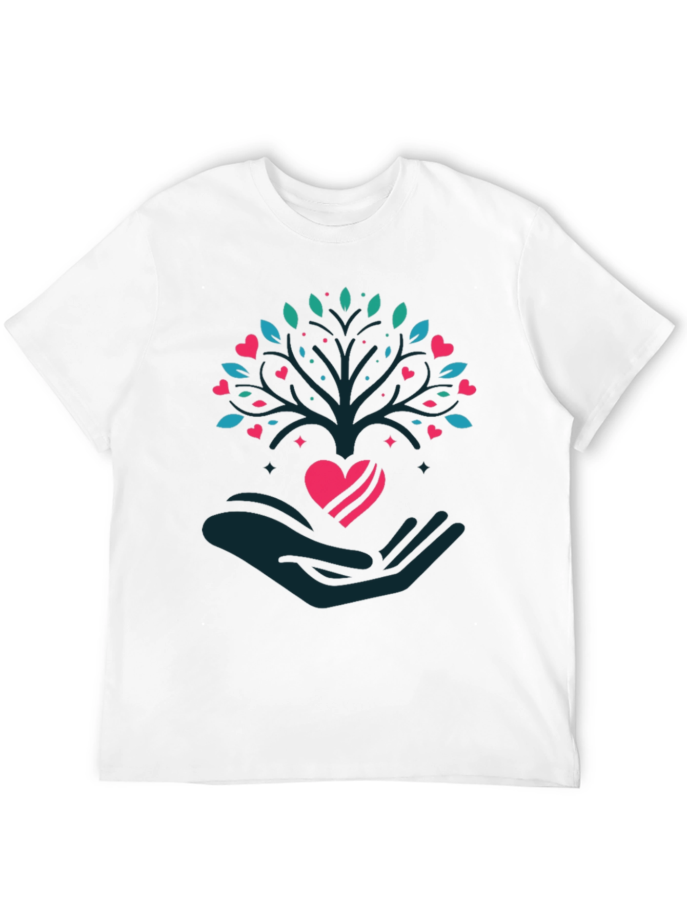 Heart Tree Graphic Tee - Love and Growth