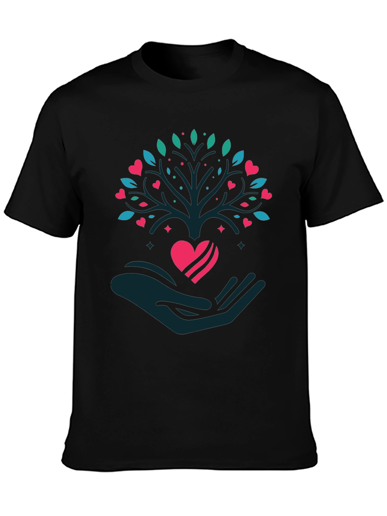 Heart Tree Graphic Tee - Love and Growth