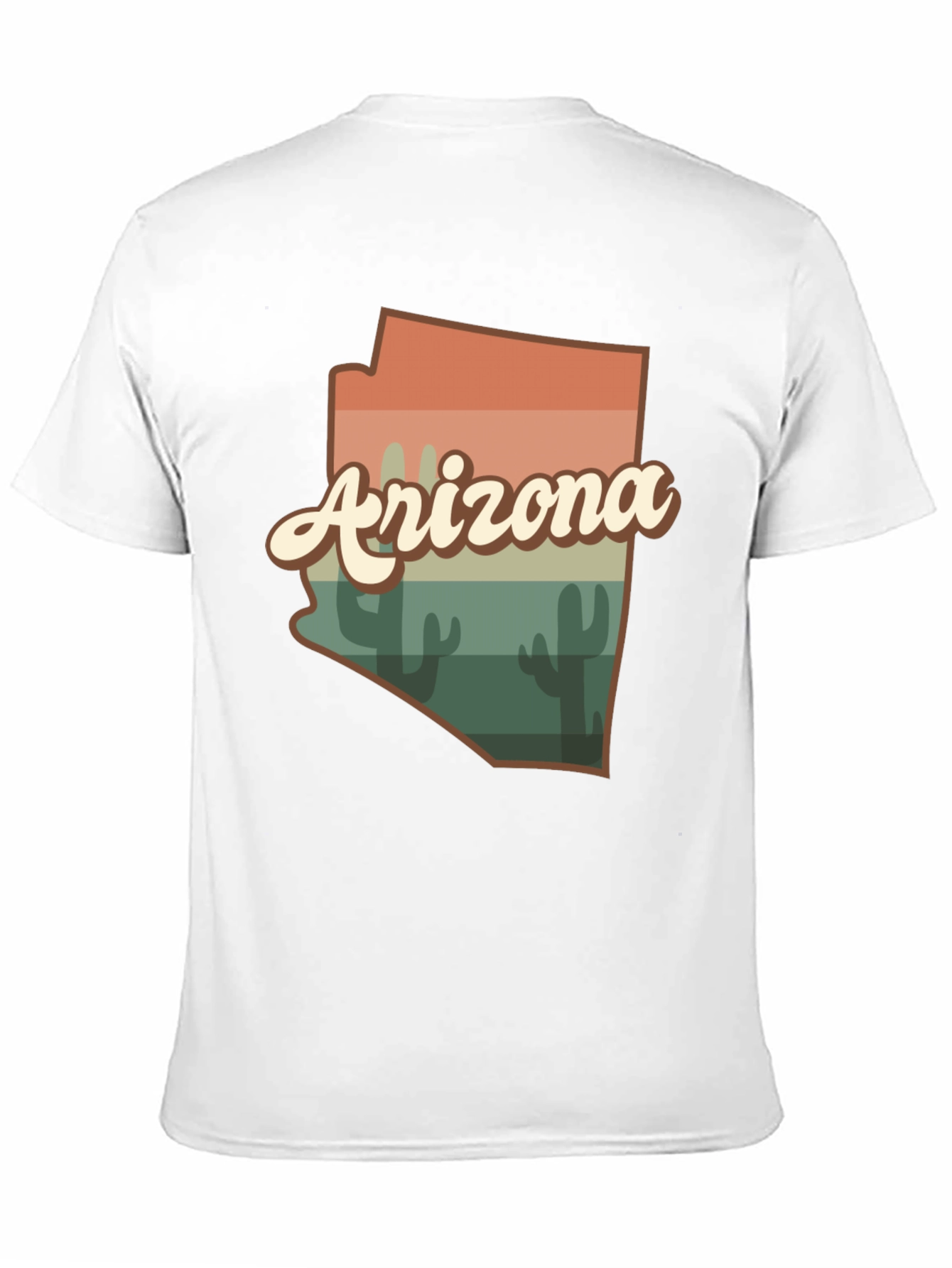 Retro Arizona Graphic Tee - Black Cotton Blend T-Shirt