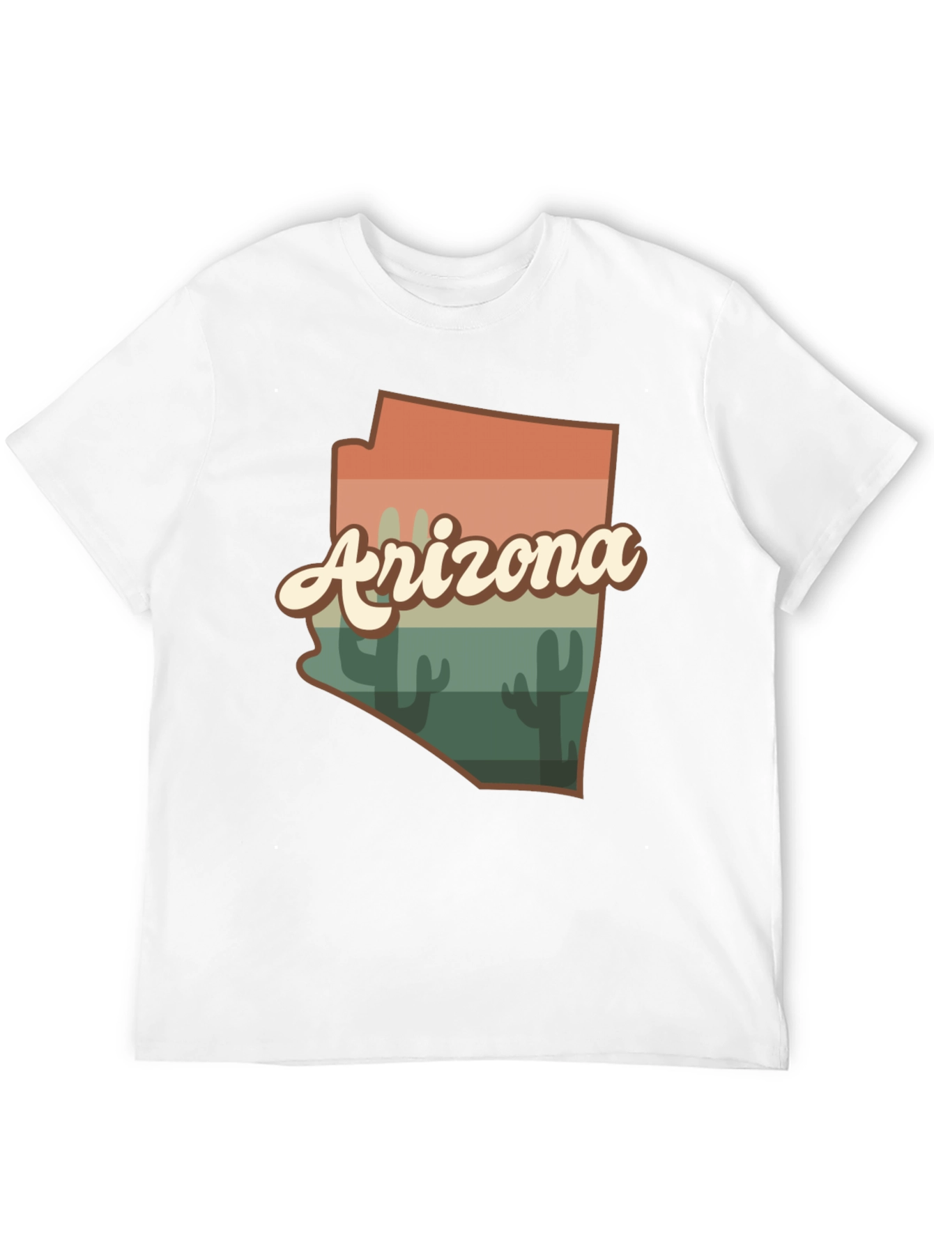 Retro Arizona Graphic Tee - Black Cotton Blend T-Shirt