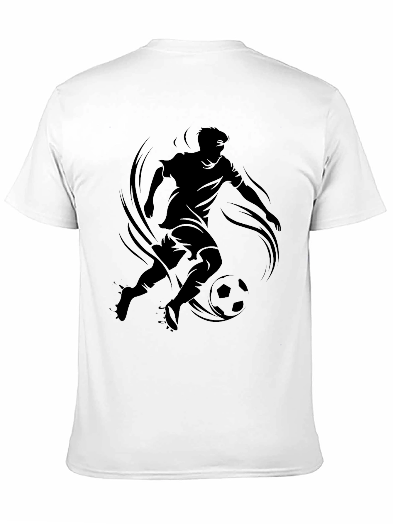 Soccer Player Graphic Tee - Stylish Black T-Shirt