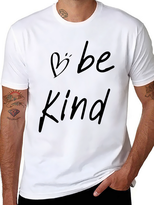 Be Kind Black Graphic T-Shirt - Heart Detail