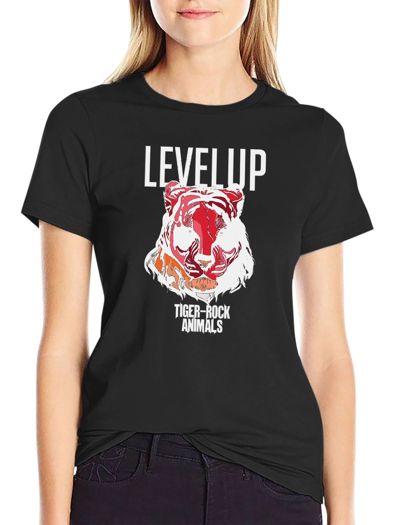 Level Up Tiger Graphic Tee