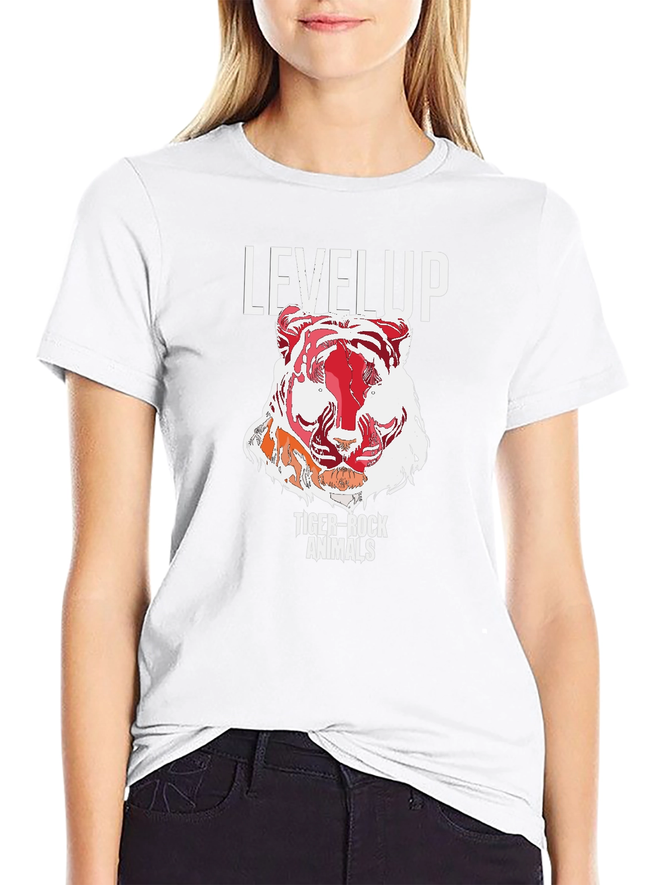 Level Up Tiger Graphic Tee