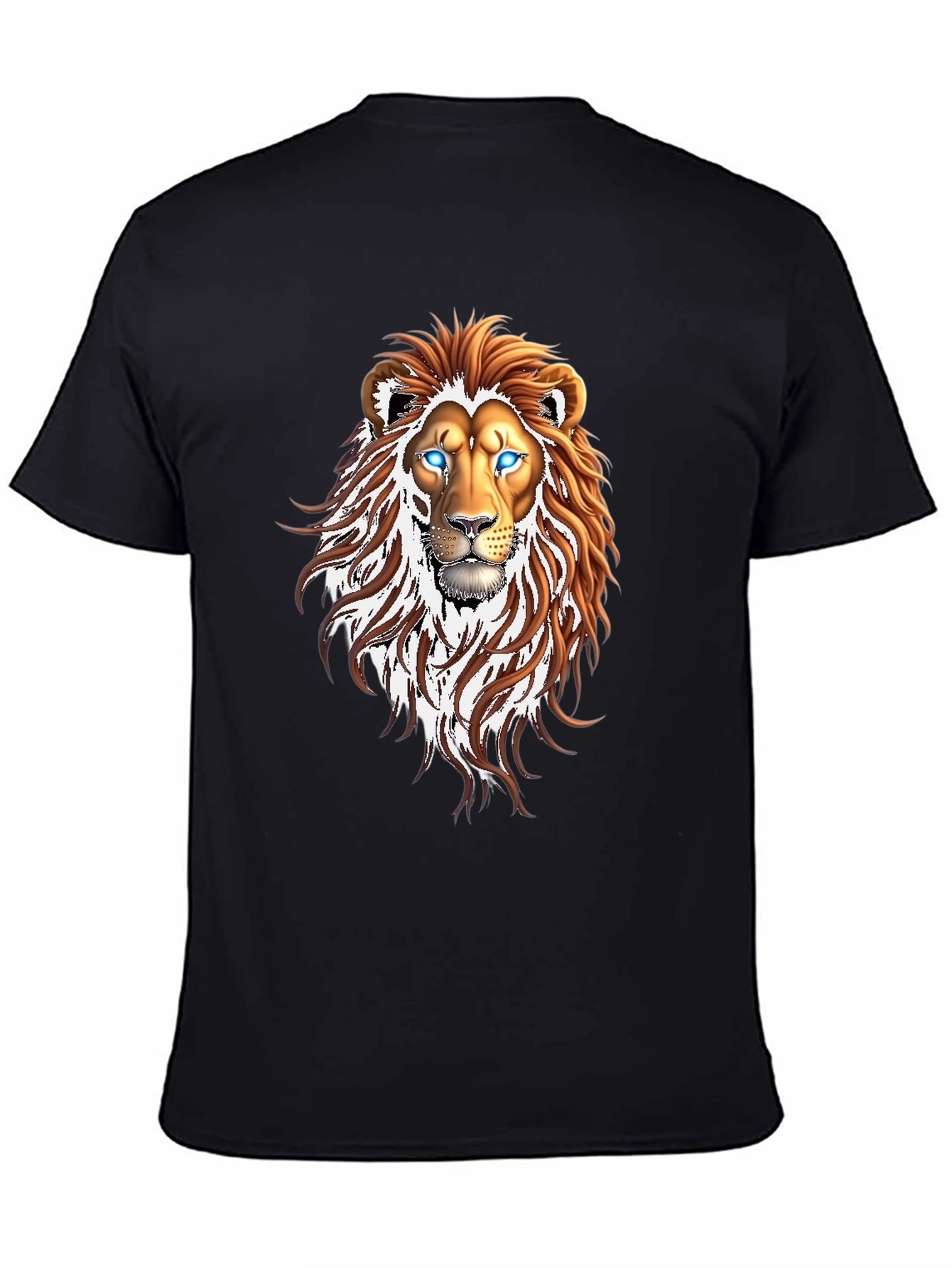 Lion Graphic Print Black T-Shirt