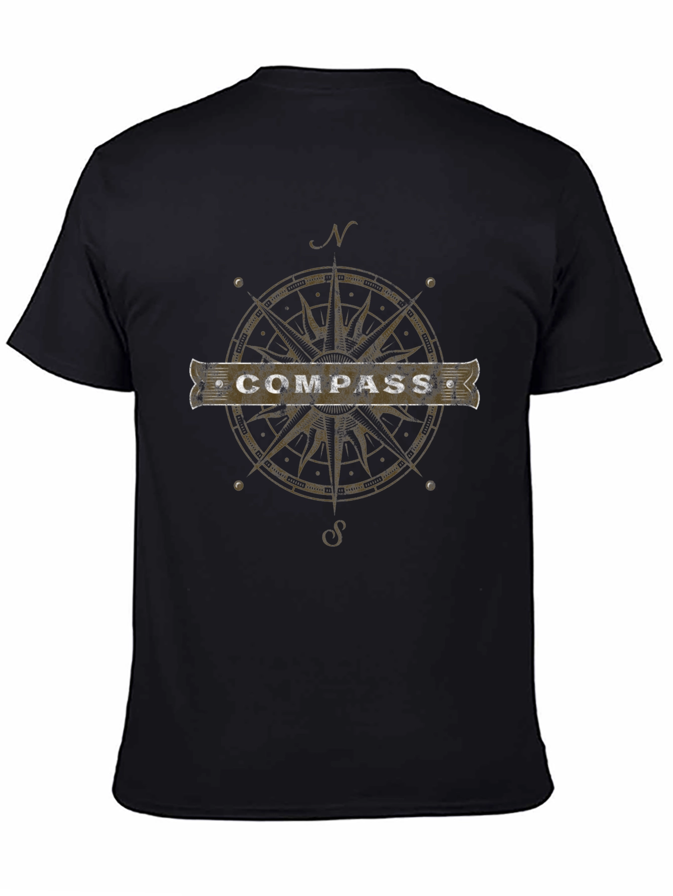 Compass Graphic T-Shirt - Adventure Awaits!
