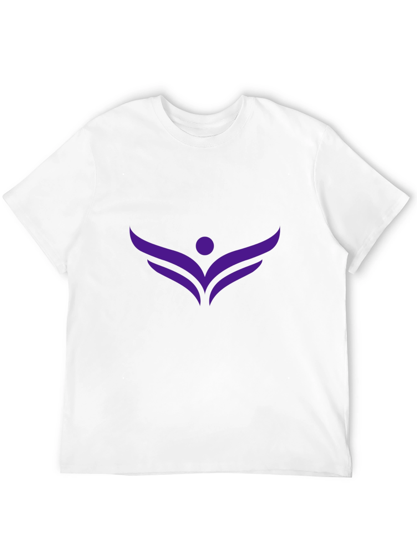 Stylish Black Tee with Purple Winged Logo