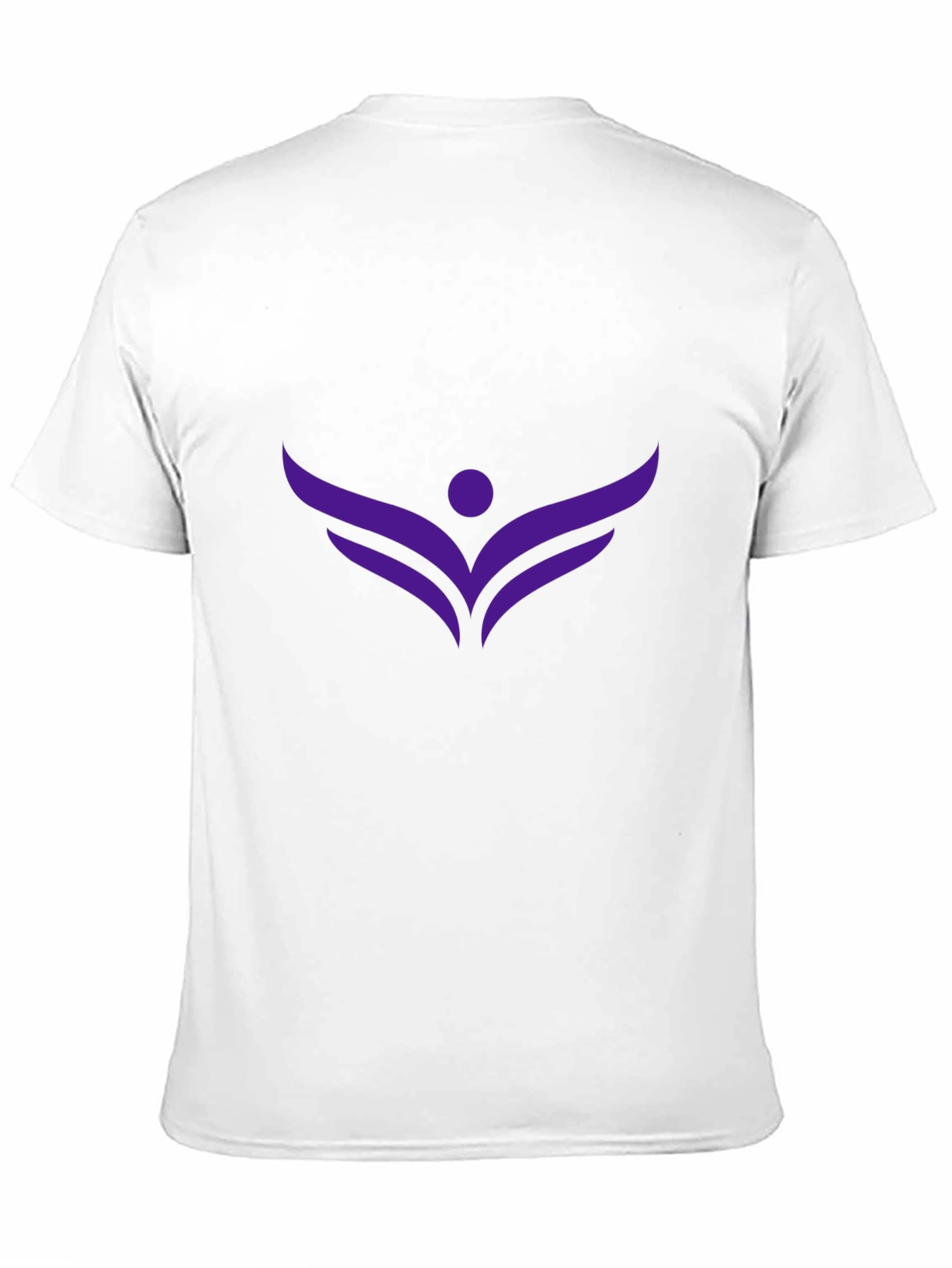 Stylish Black Tee with Purple Winged Logo
