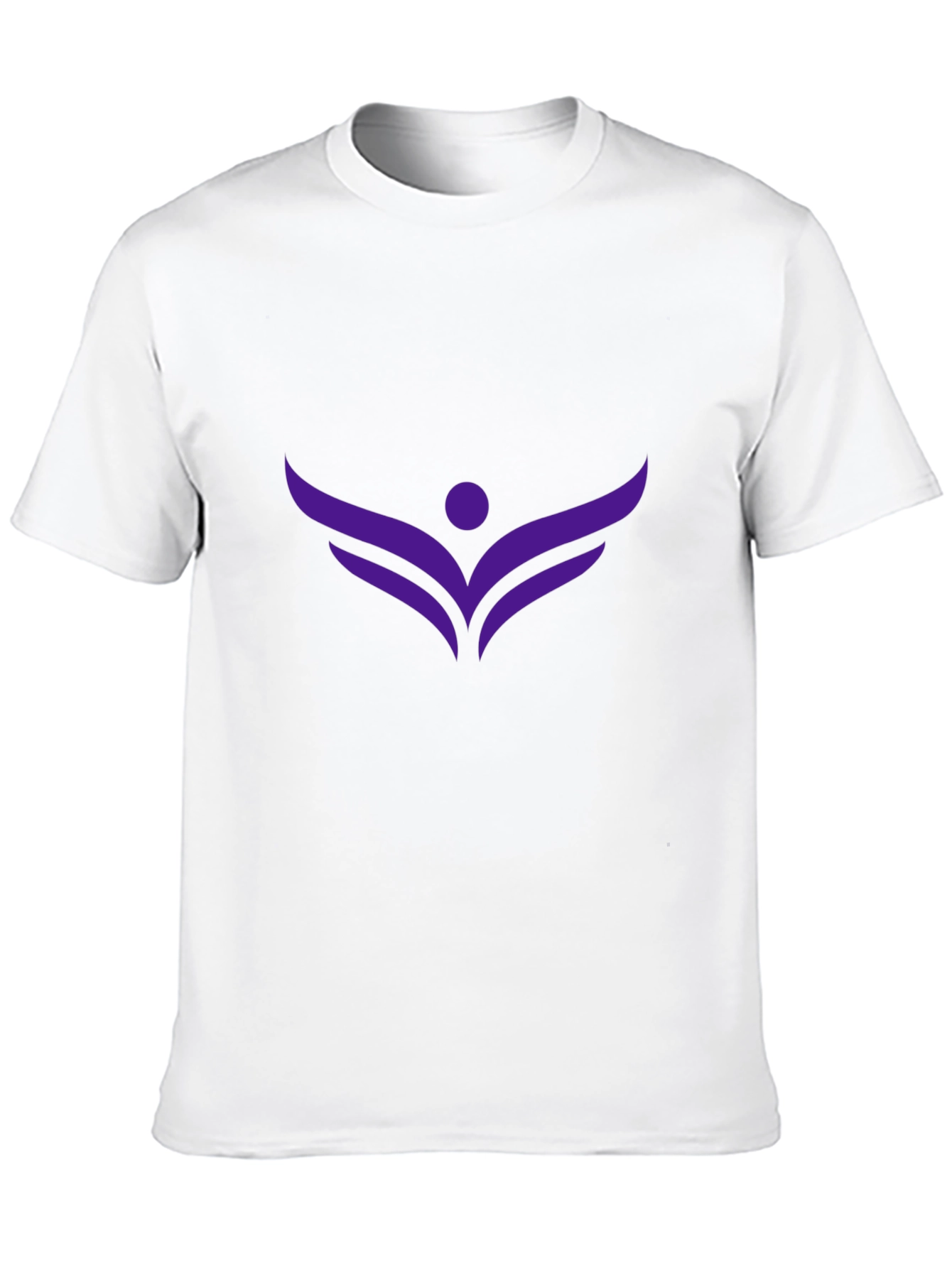 Stylish Black Tee with Purple Winged Logo