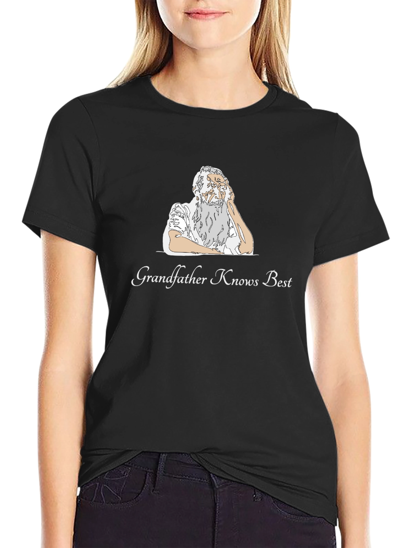 Grandfather Knows Best Black T-Shirt