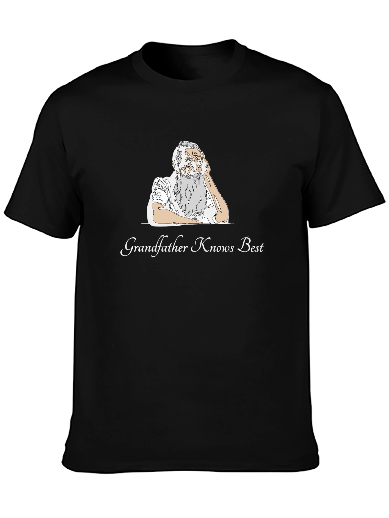 Grandfather Knows Best Black T-Shirt
