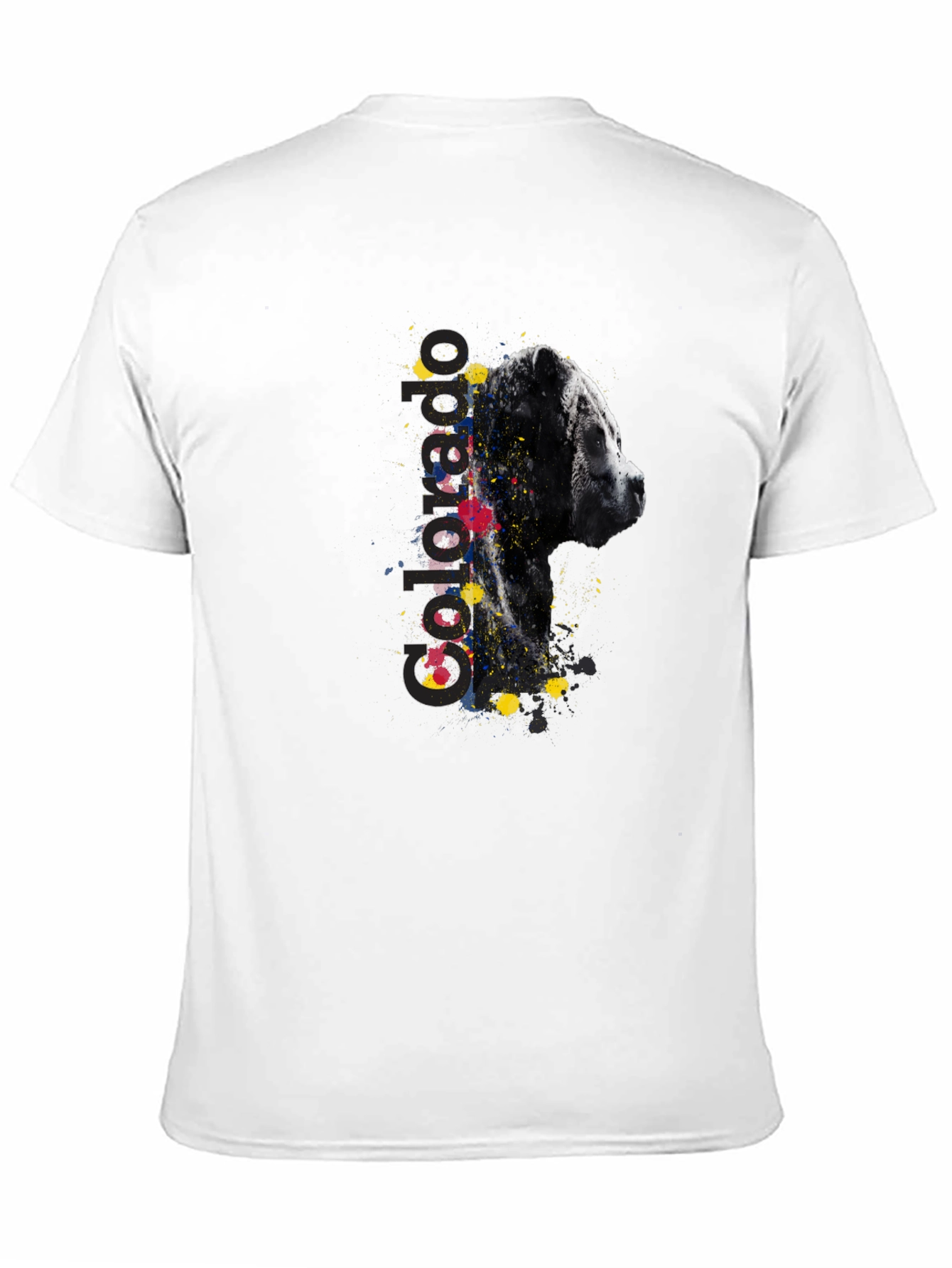 Abstract Dog Graphic Tee - Mens Black T-Shirt