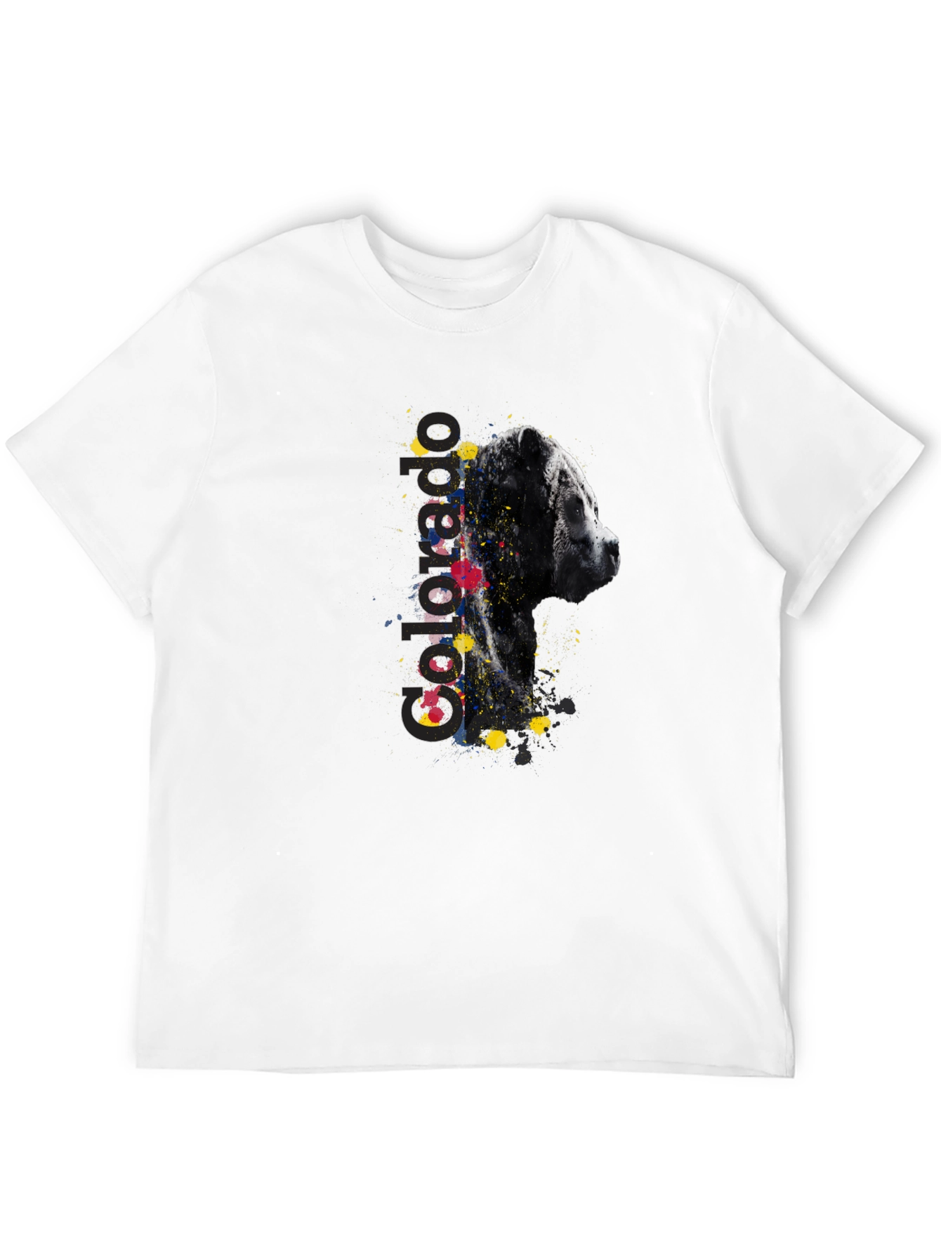 Abstract Dog Graphic Tee - Mens Black T-Shirt