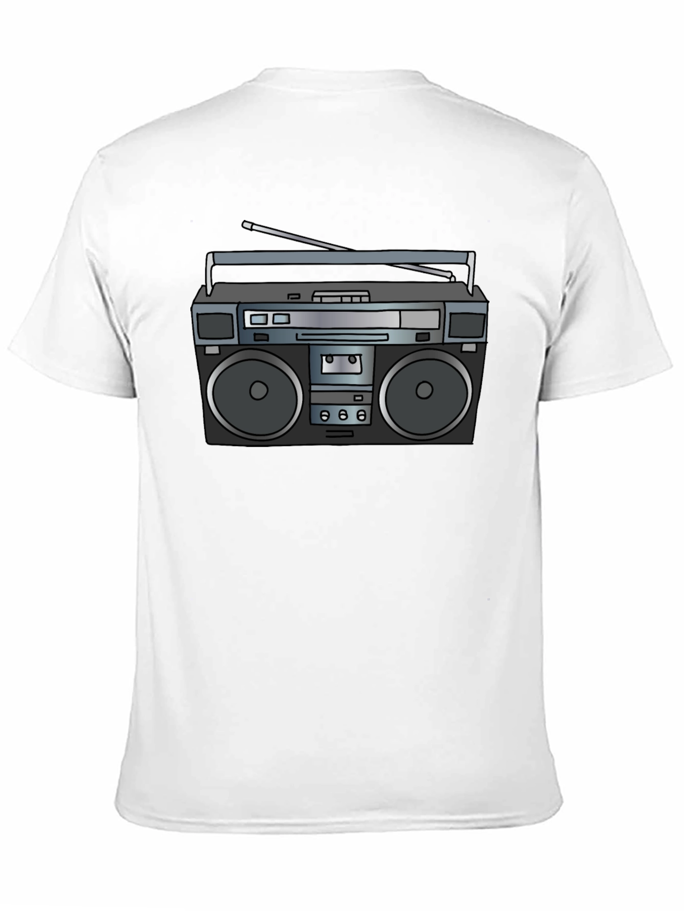 Retro Boombox Graphic Tee - Classic 80s Style