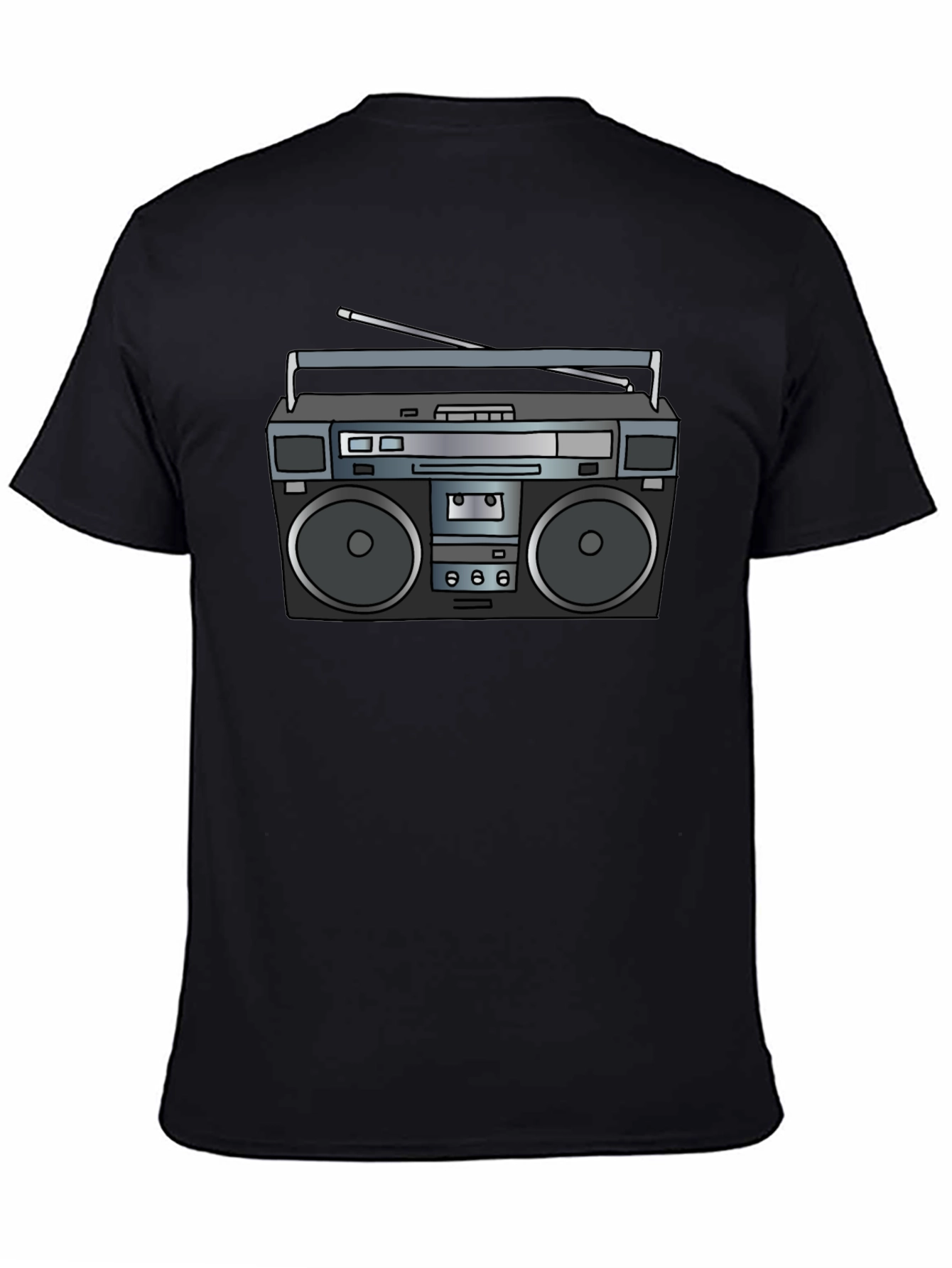 Retro Boombox Graphic Tee - Classic 80s Style