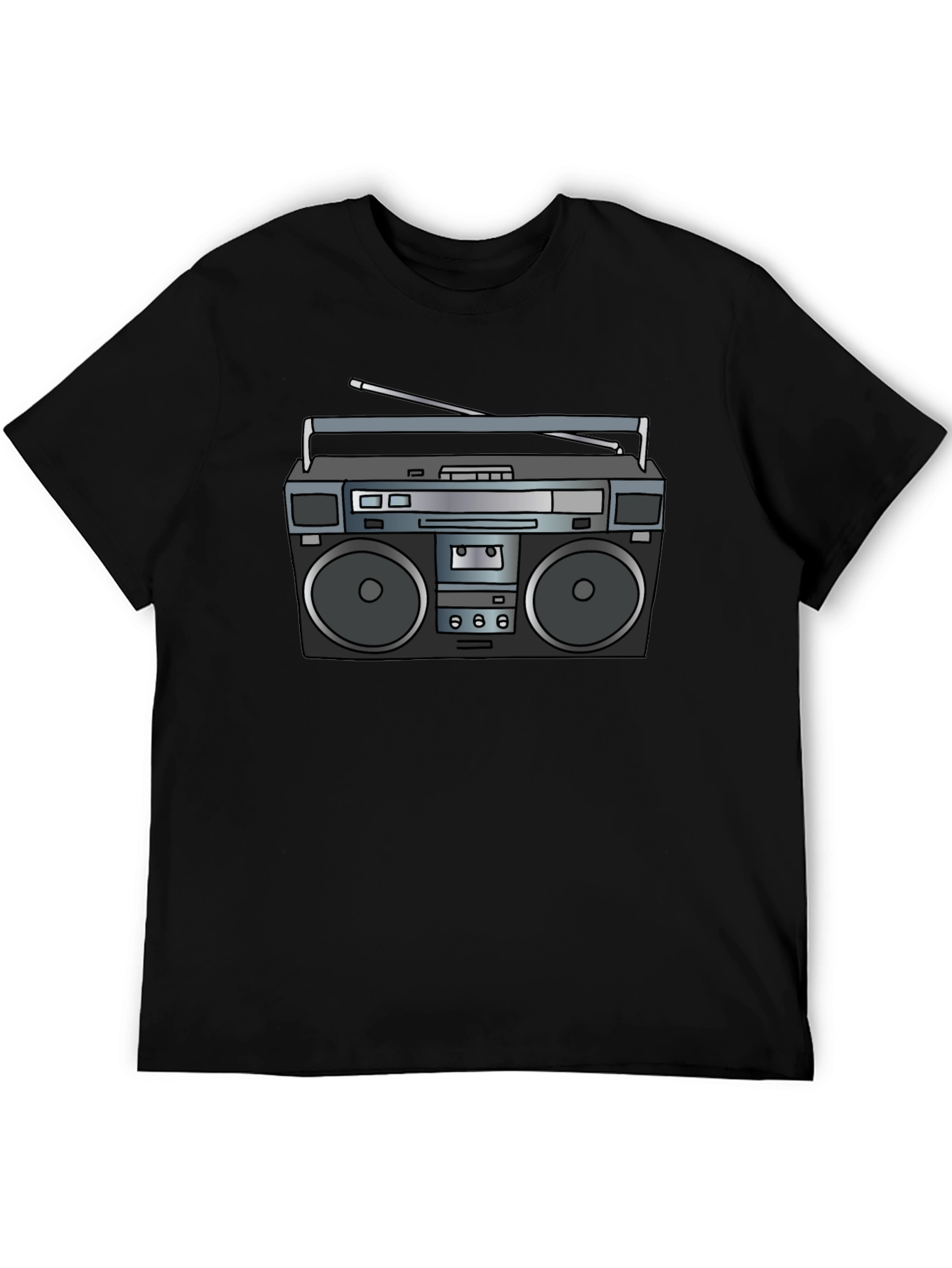 Retro Boombox Graphic Tee - Classic 80s Style