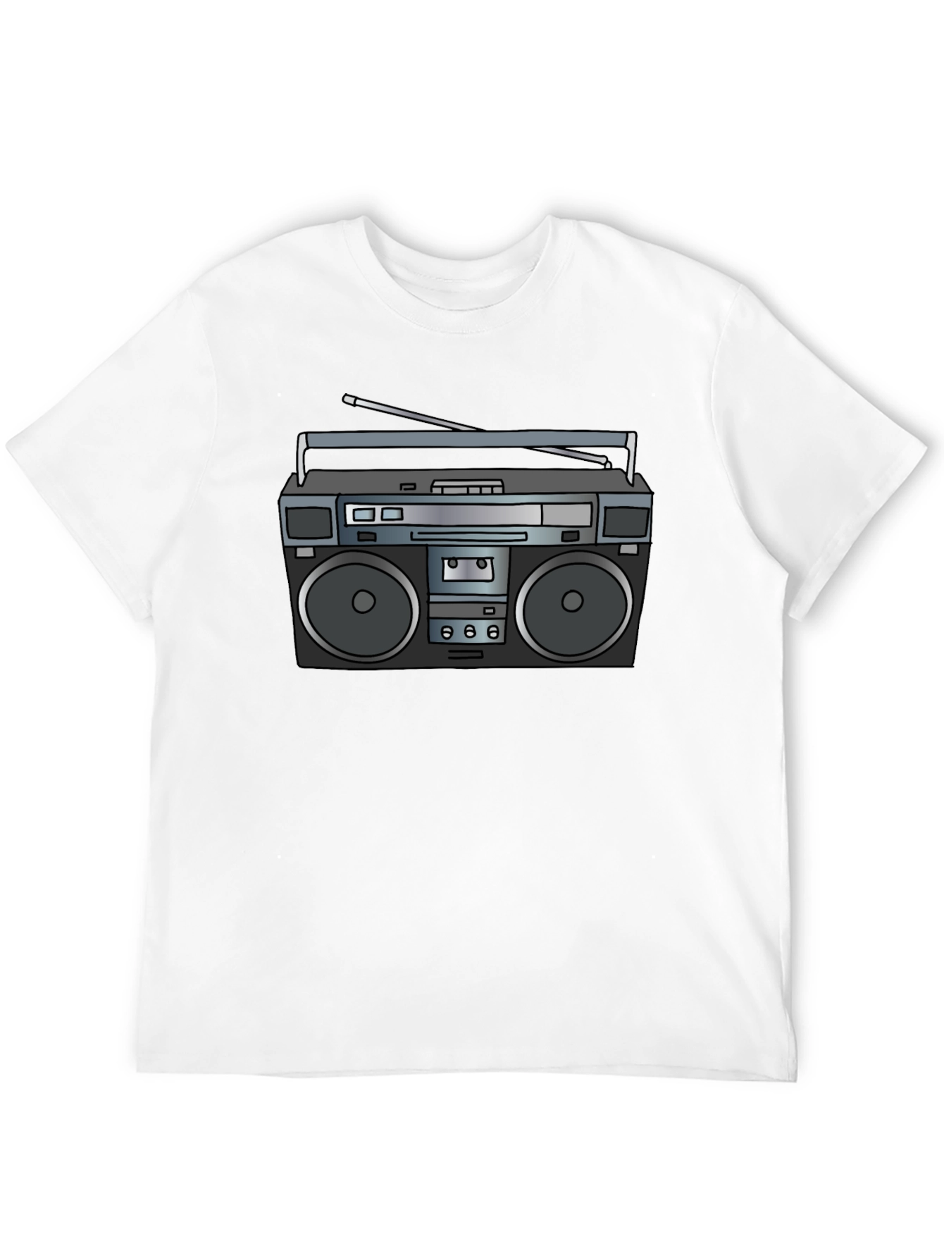 Retro Boombox Graphic Tee - Classic 80s Style