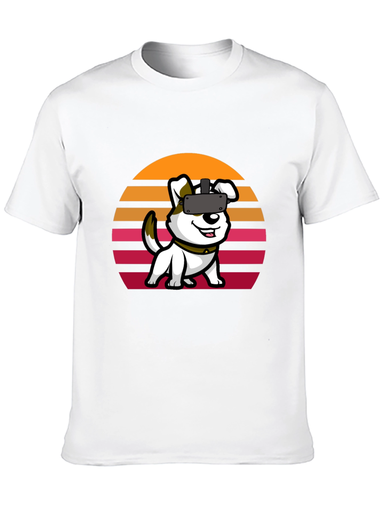 VR Dog Graphic Tee - Black Unisex T-Shirt