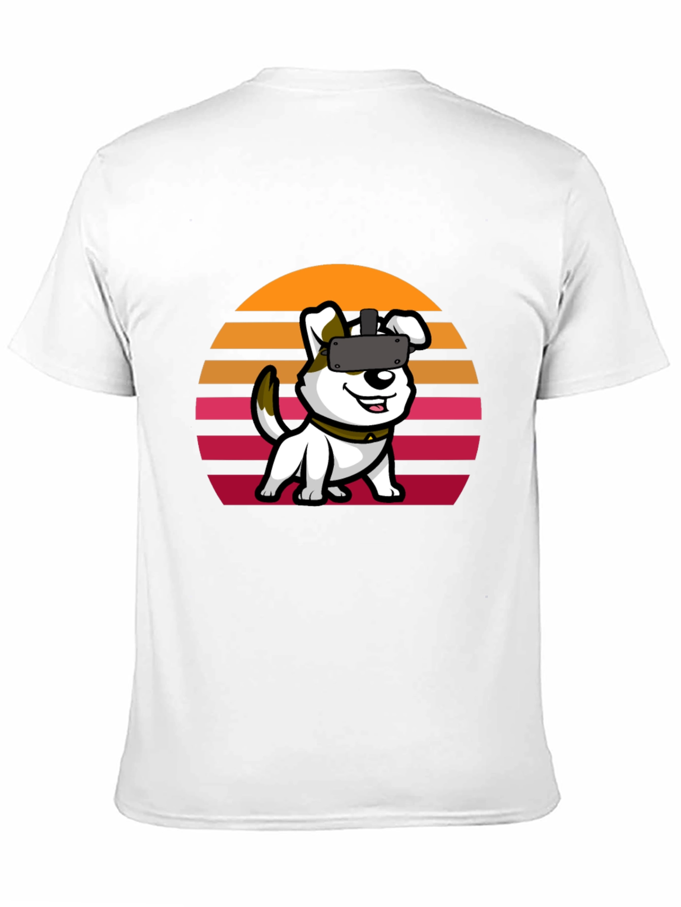 VR Dog Graphic Tee - Black Unisex T-Shirt