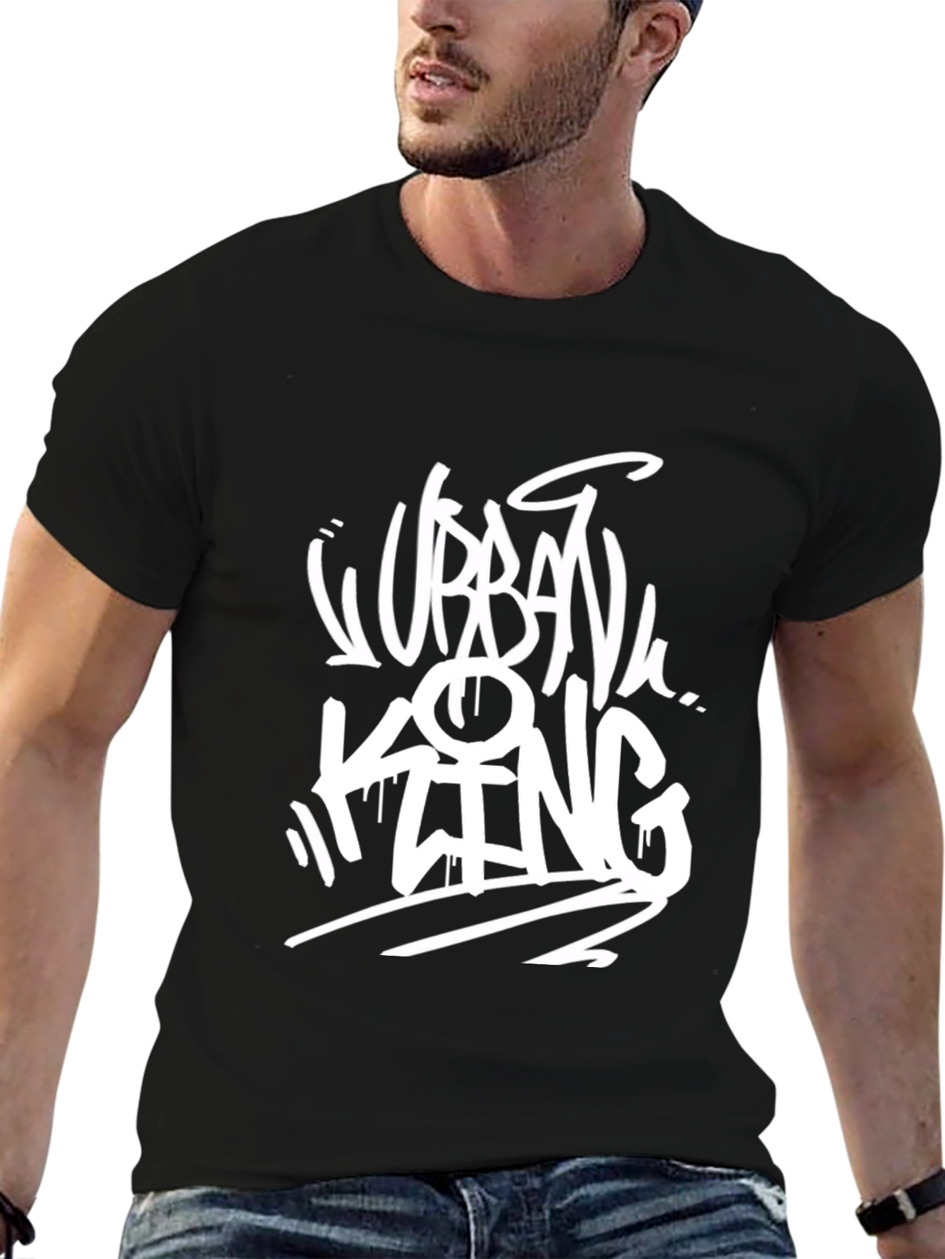 Urban King Black Graphic T-Shirt