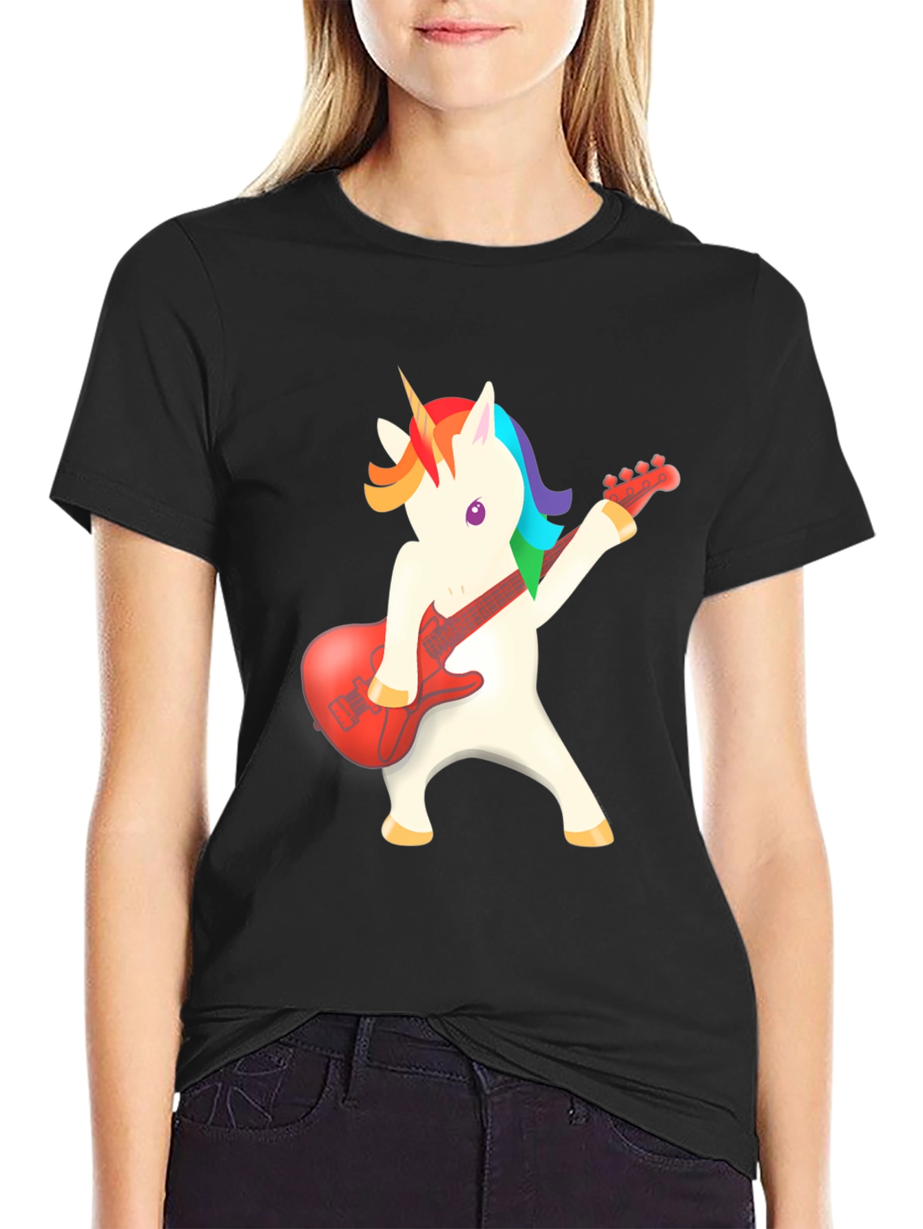 Unicorn Guitarist T-Shirt - Rock On!