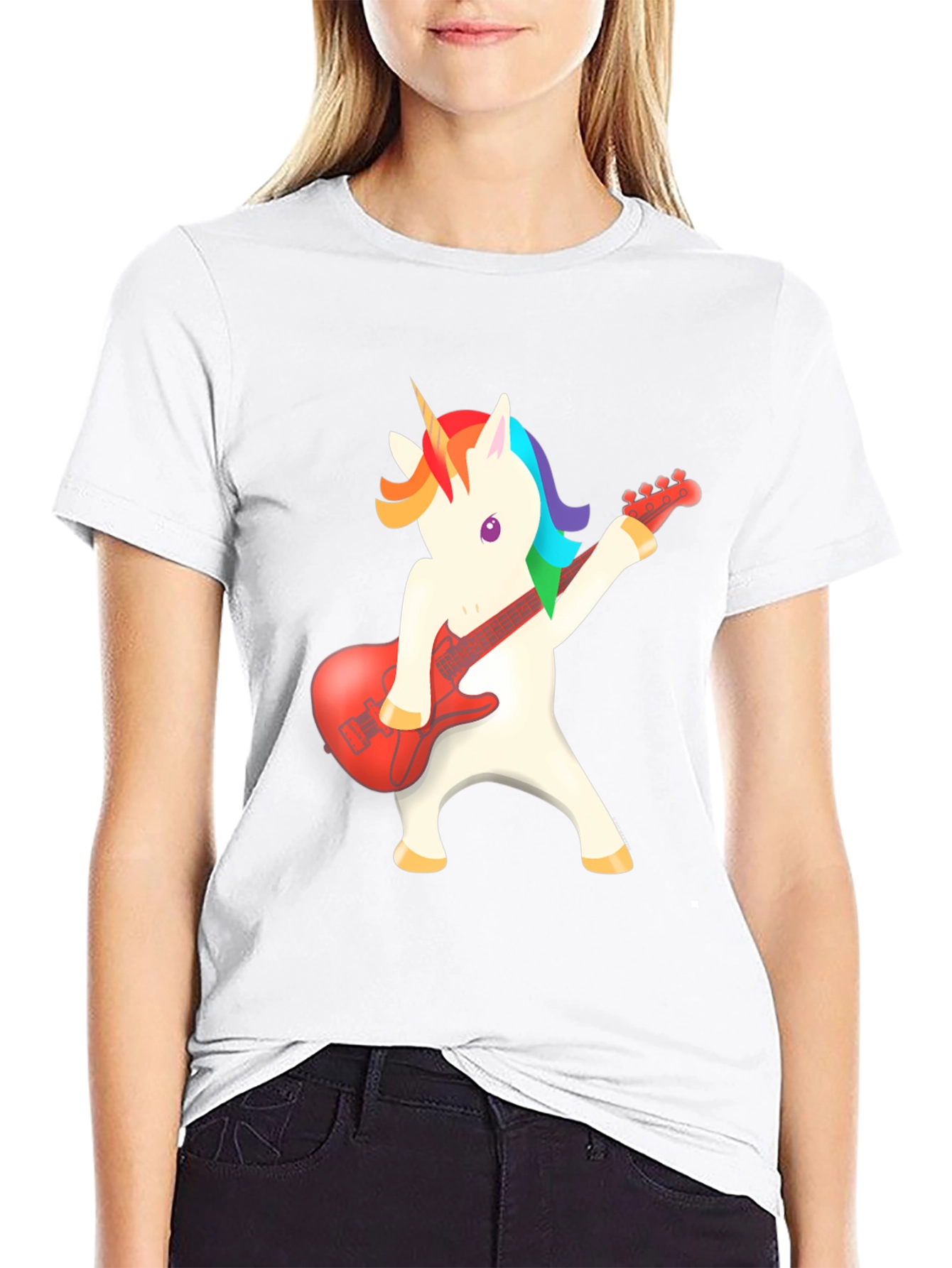 Unicorn Guitarist T-Shirt - Rock On!