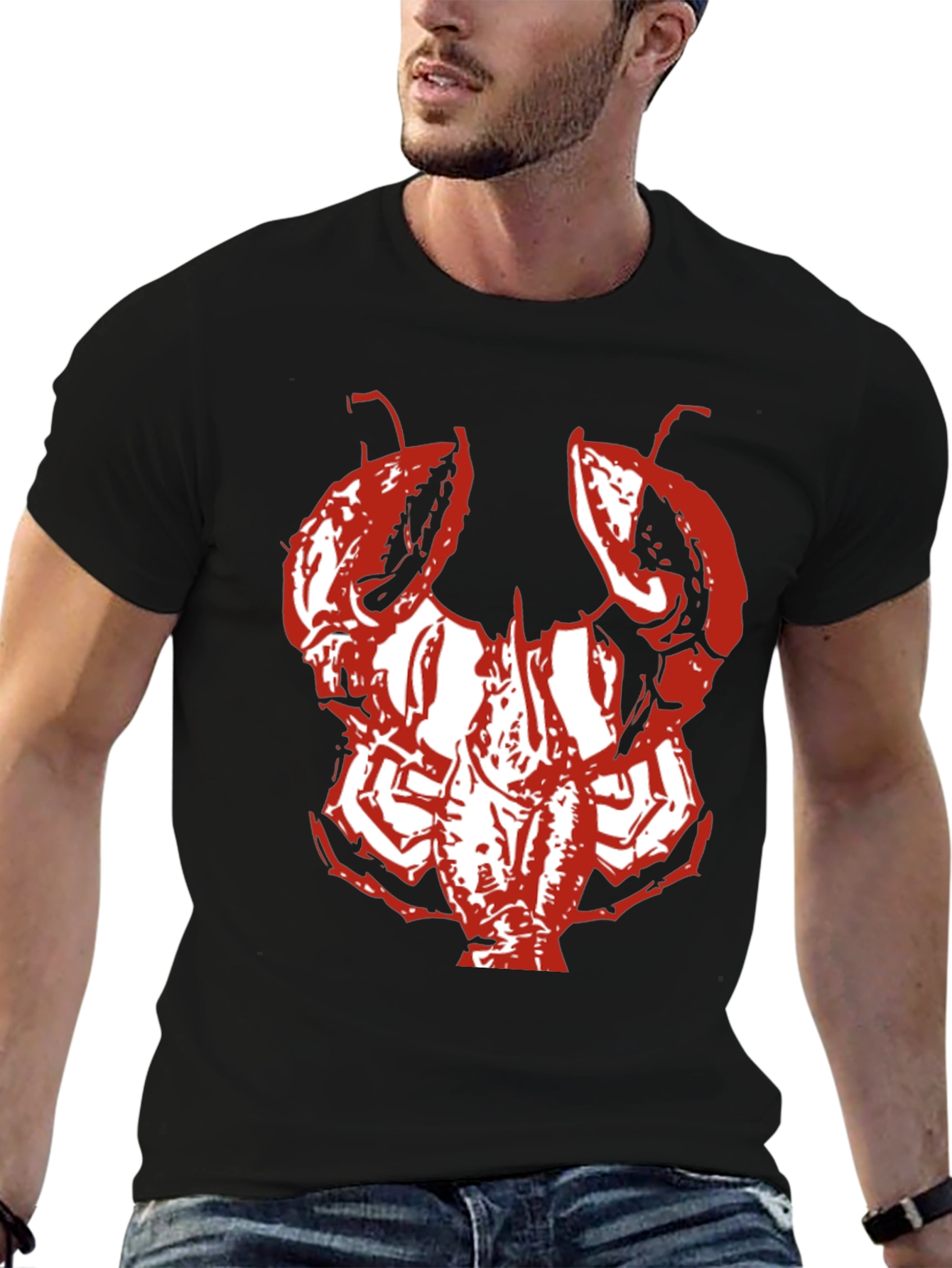 Lobster Graphic T-Shirt - Bold Red Design
